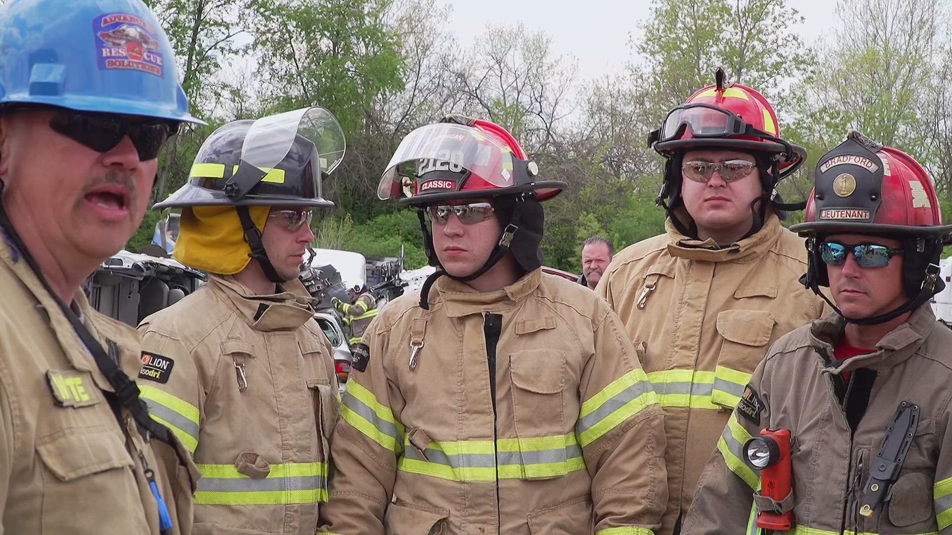 A Chicago-based organization brought the firefighters here to create more awareness about what they're facing in their home country.