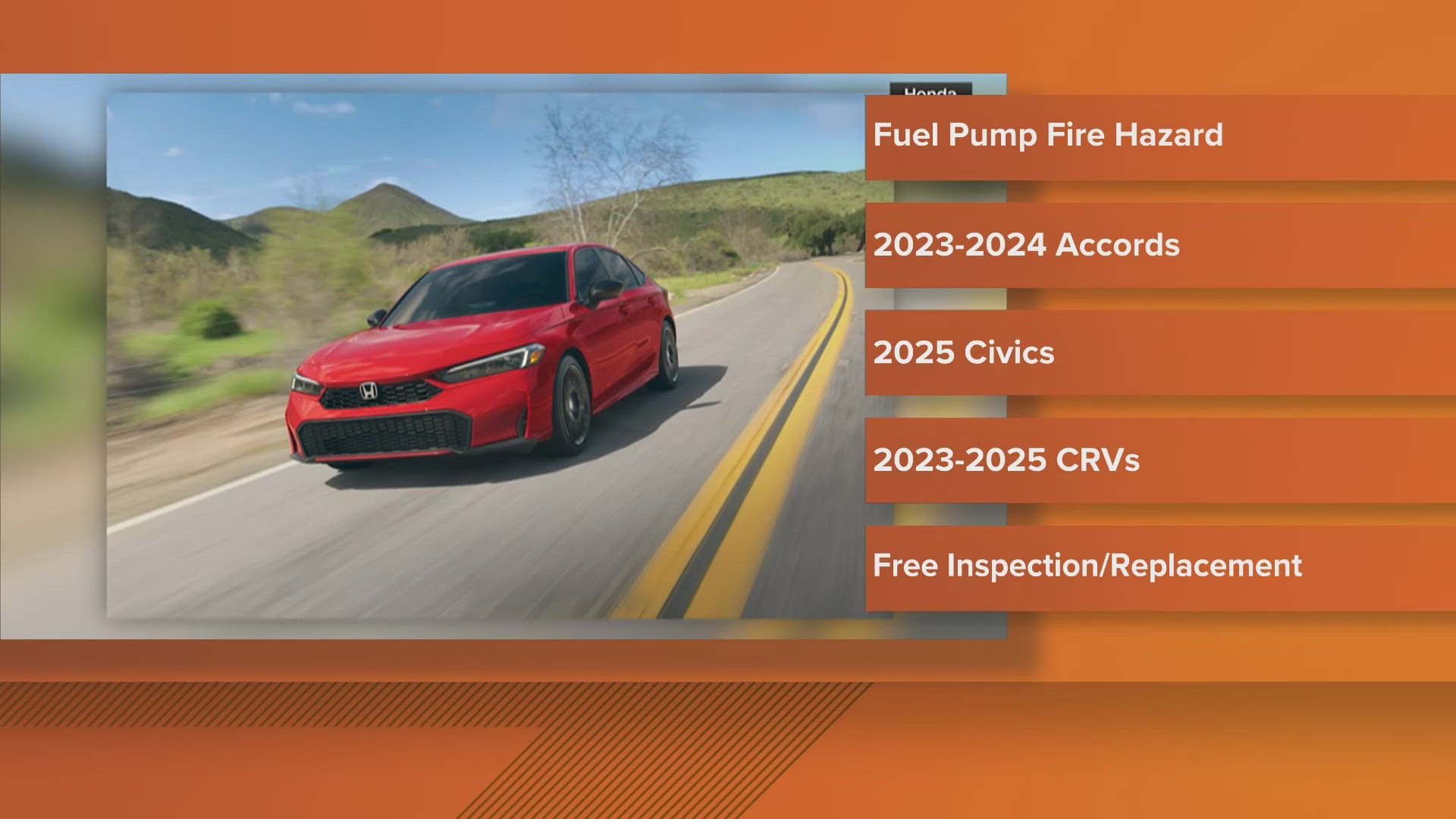 Honda recalls over 700,000 cars for fuel pump hazard