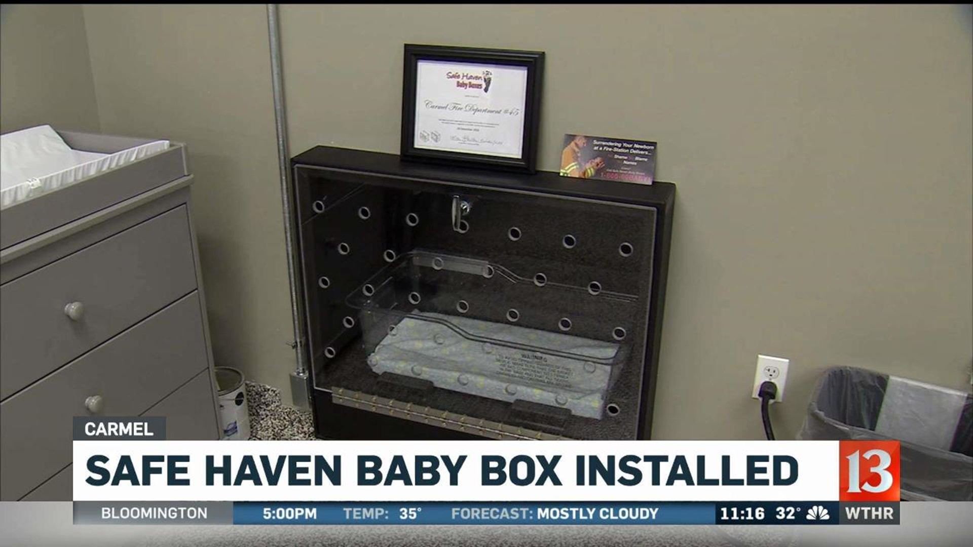Carmel gets Safe Haven Baby box