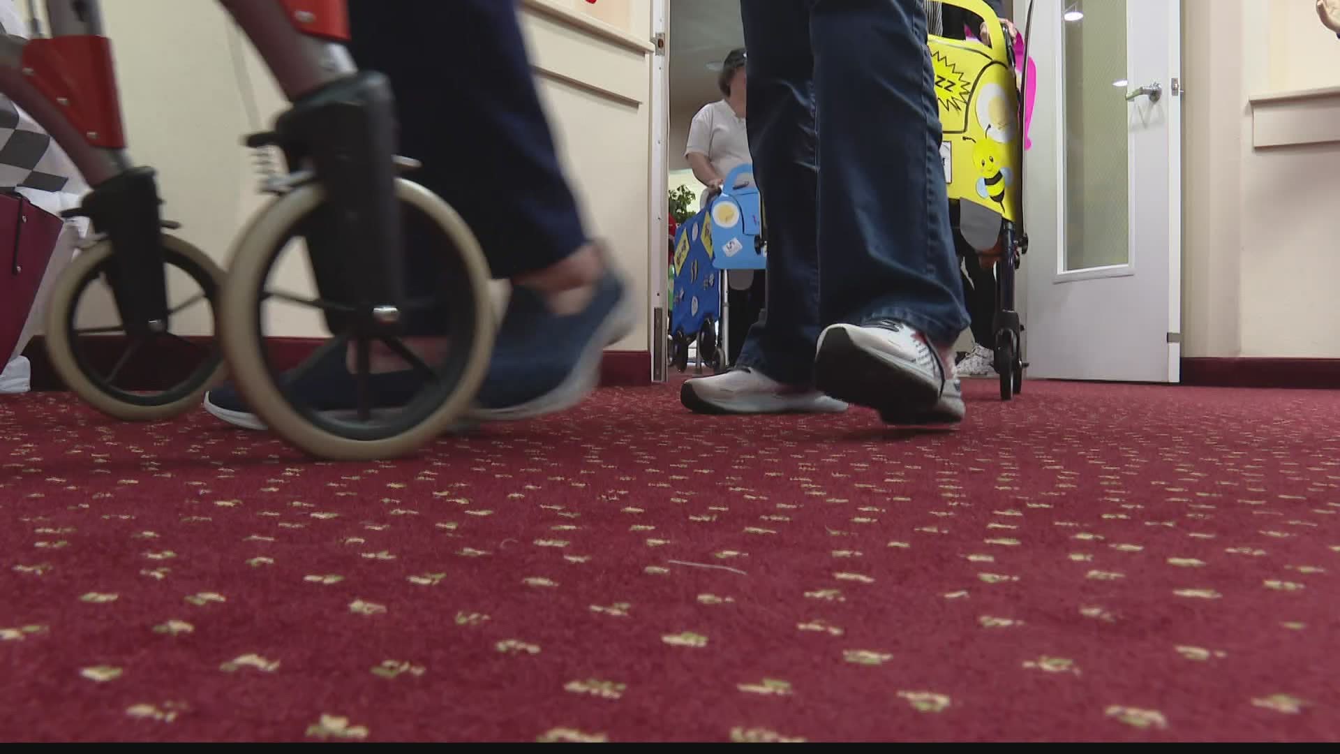 Residents transformed scooters and wheelchairs and held a race of their very own.