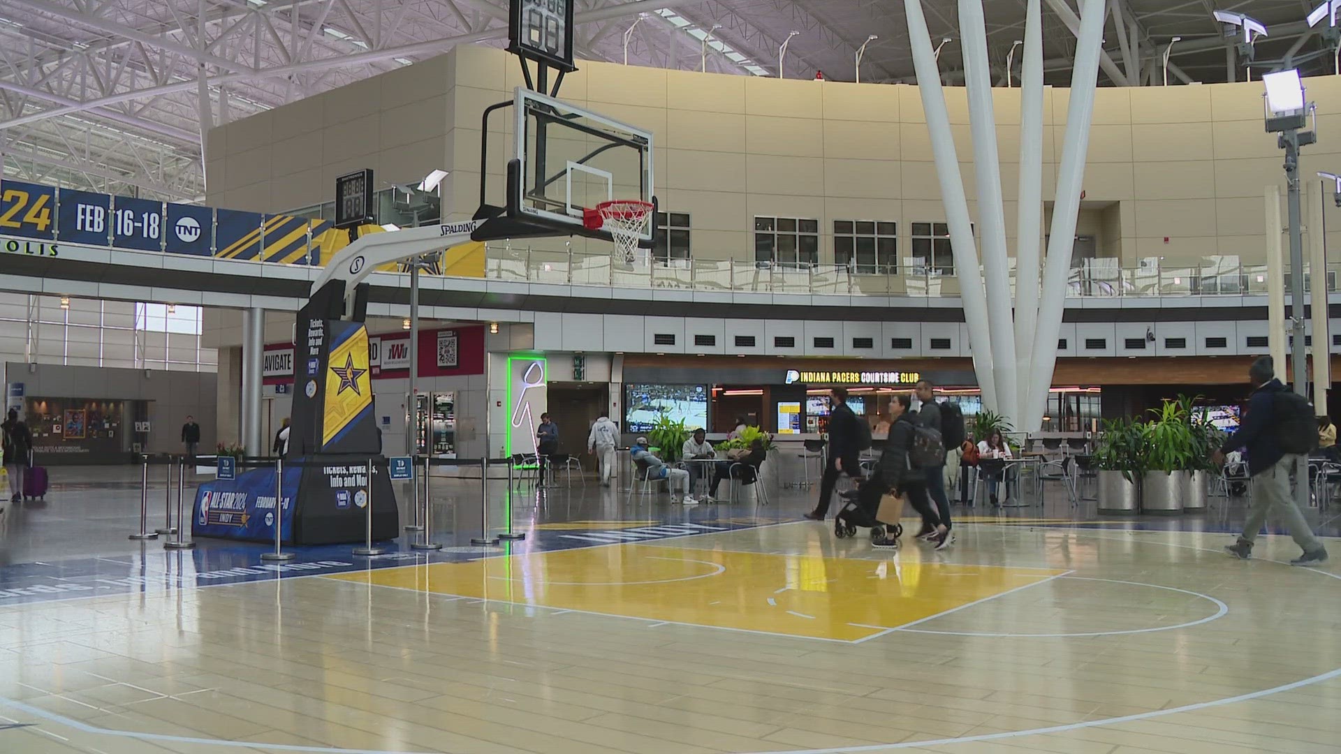 Indy International Airport decorates for NBA All-Star Game