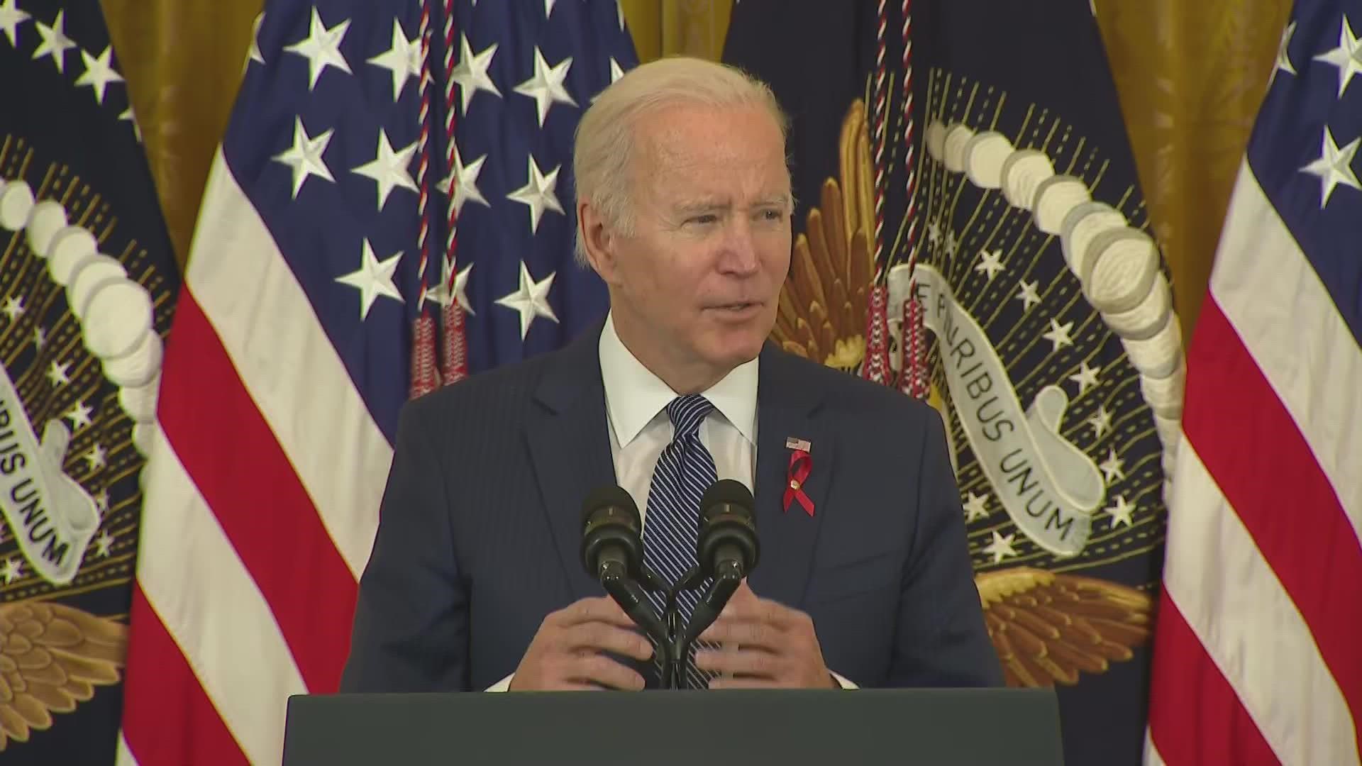 President Joe Biden marks World AIDS Day by unveiling a new HIV/AIDS strategy that includes addressing racism's impact on people battling the virus.