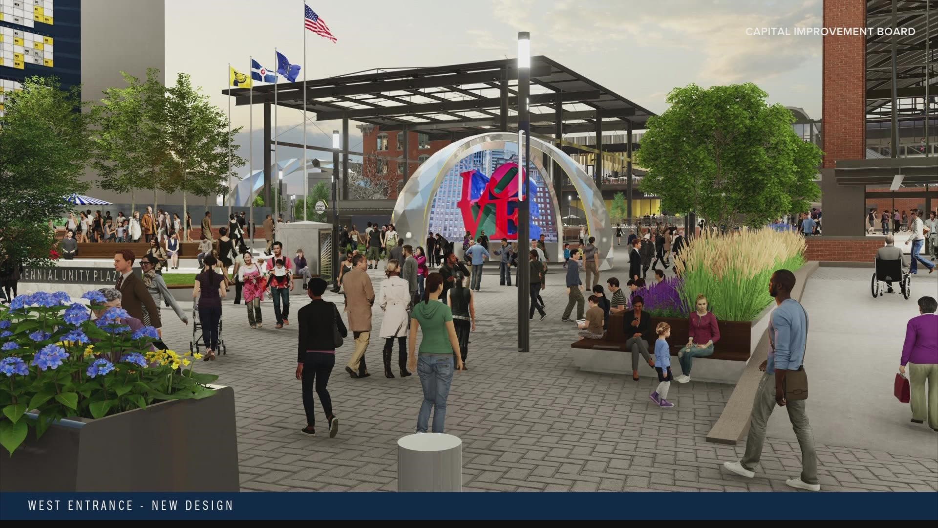 The plaza outside Gainbridge will be interactive.