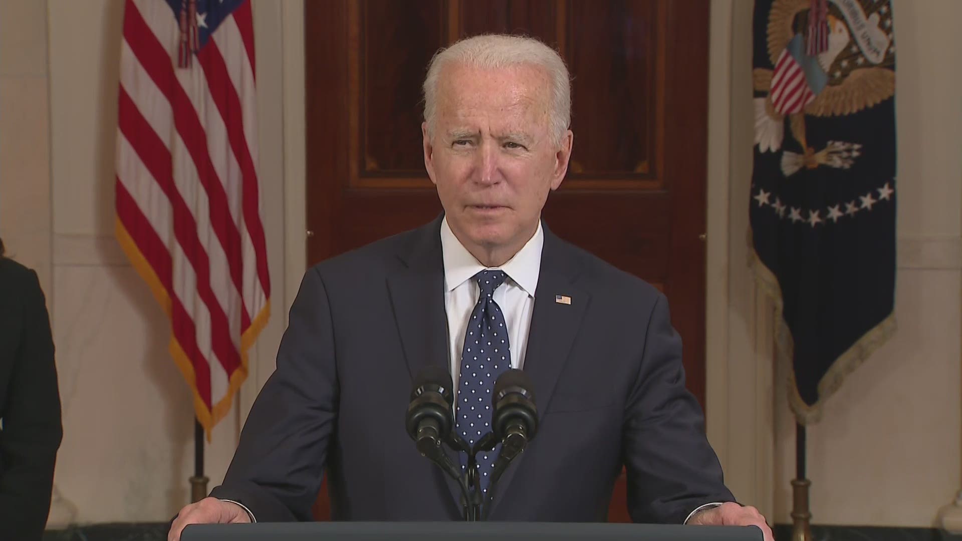 President Joe Biden spoke from the White House after former Minneapolis Police Officer Derek Chauvin was found guilty on all counts in the death of George Floyd.