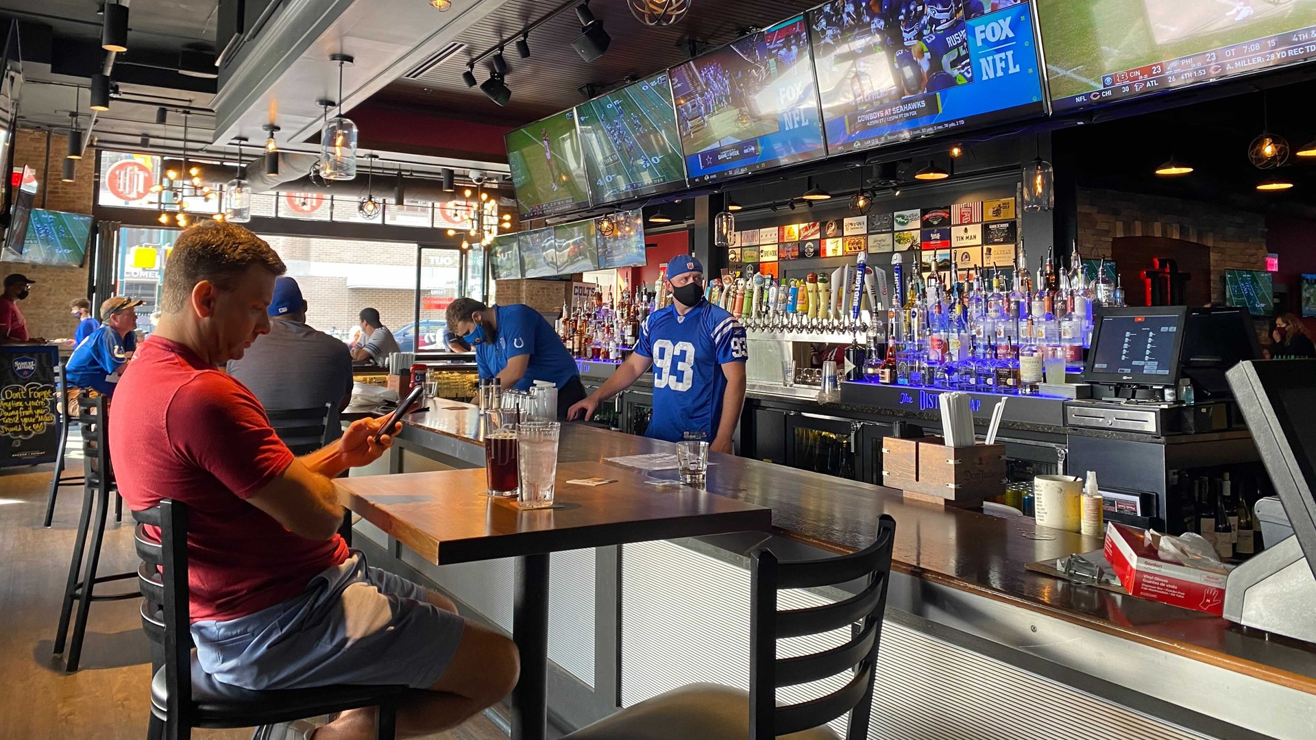 Restaurants and sports bars around Lucas Oil Stadium said it’s been a difficult season since the Colts usually bring in a lot of business.