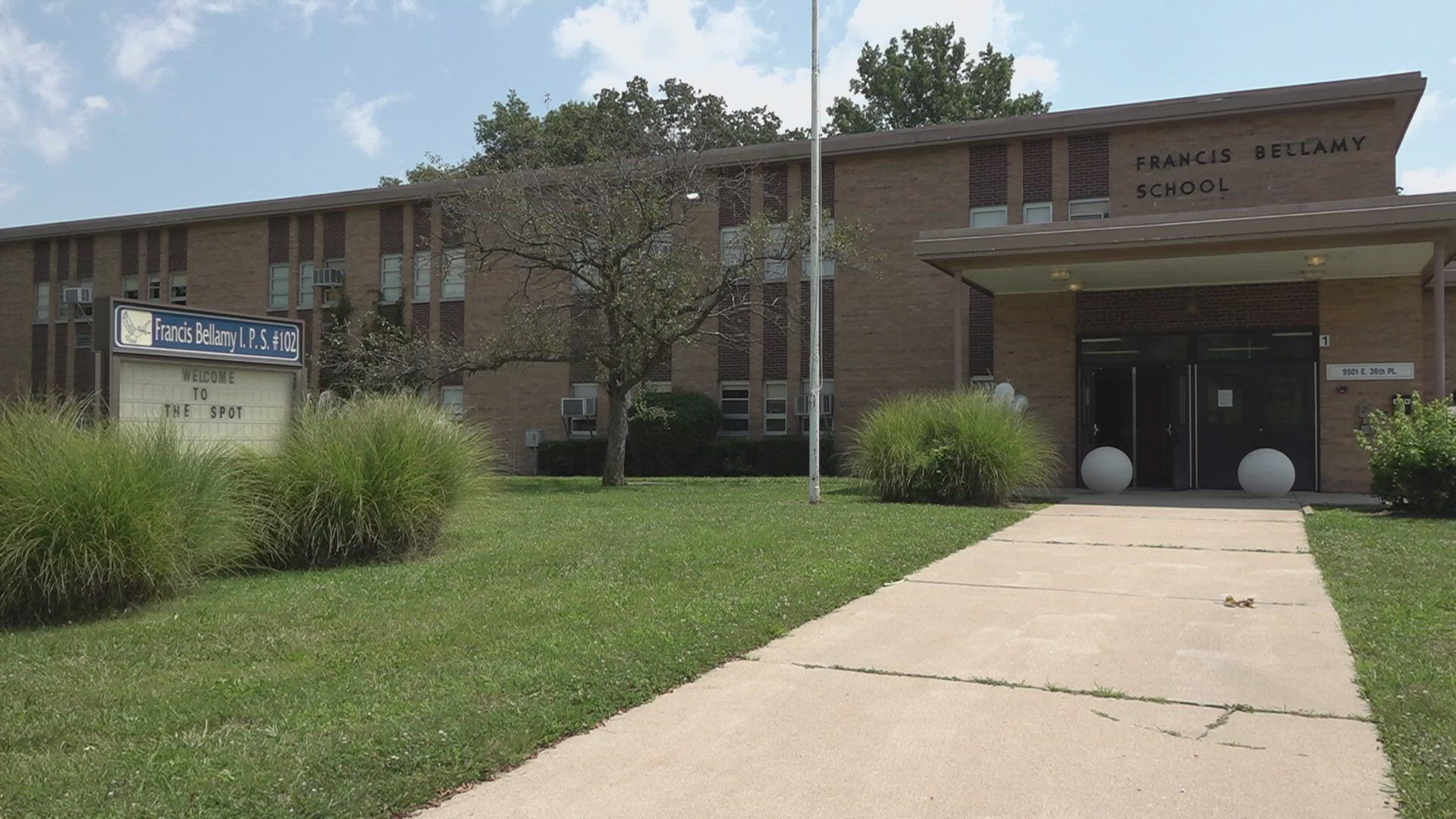 13News reporter Anna Chalker reports from the former Francis Bellamy School 102, which has been transformed into "The Spot" community center.