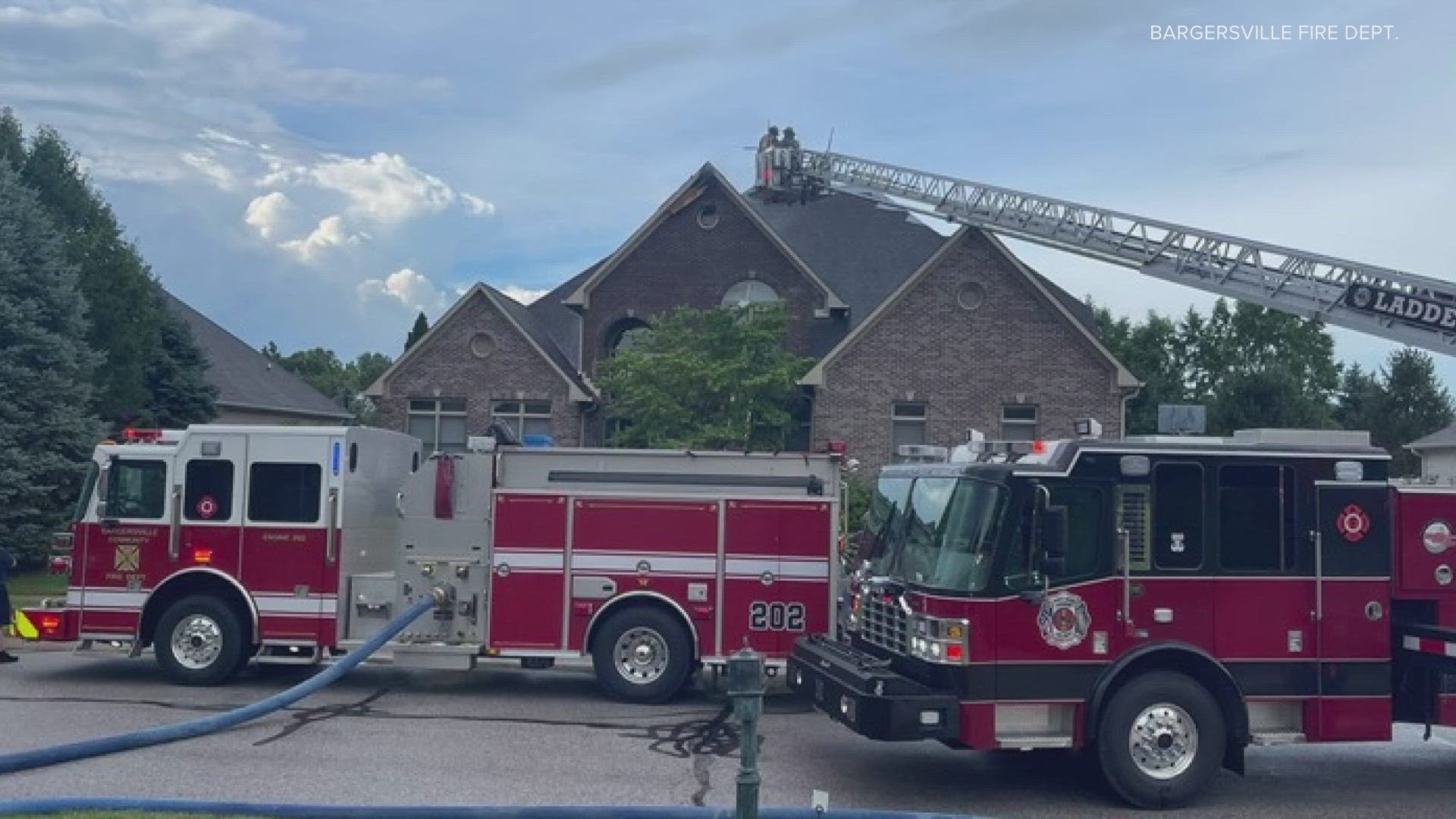 The Bargersville Fire Department confirmed to 13News that the blaze was caused by lightning.