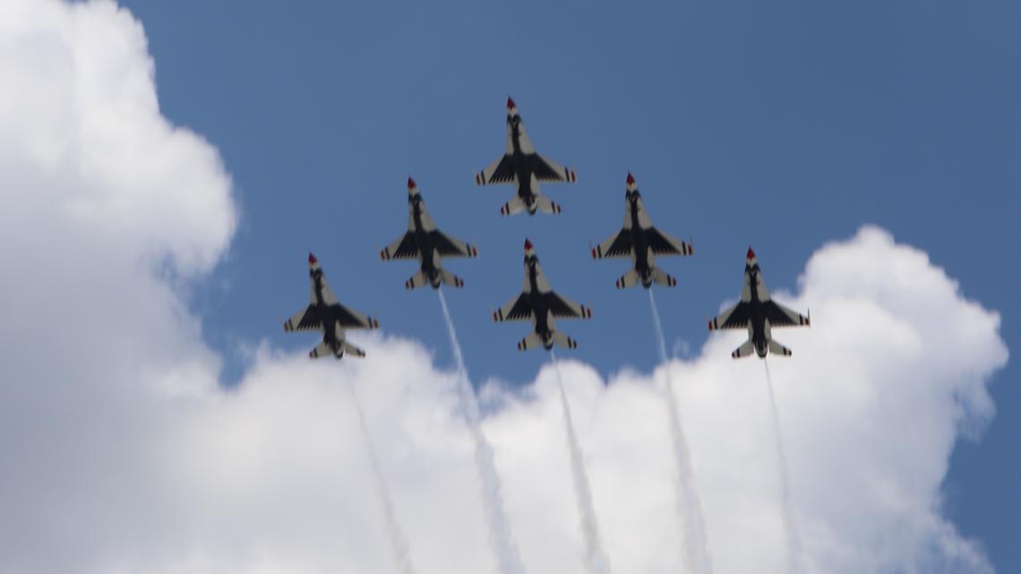 WATCH Air Force Thunderbirds fly over Indy 500 with 360degree view
