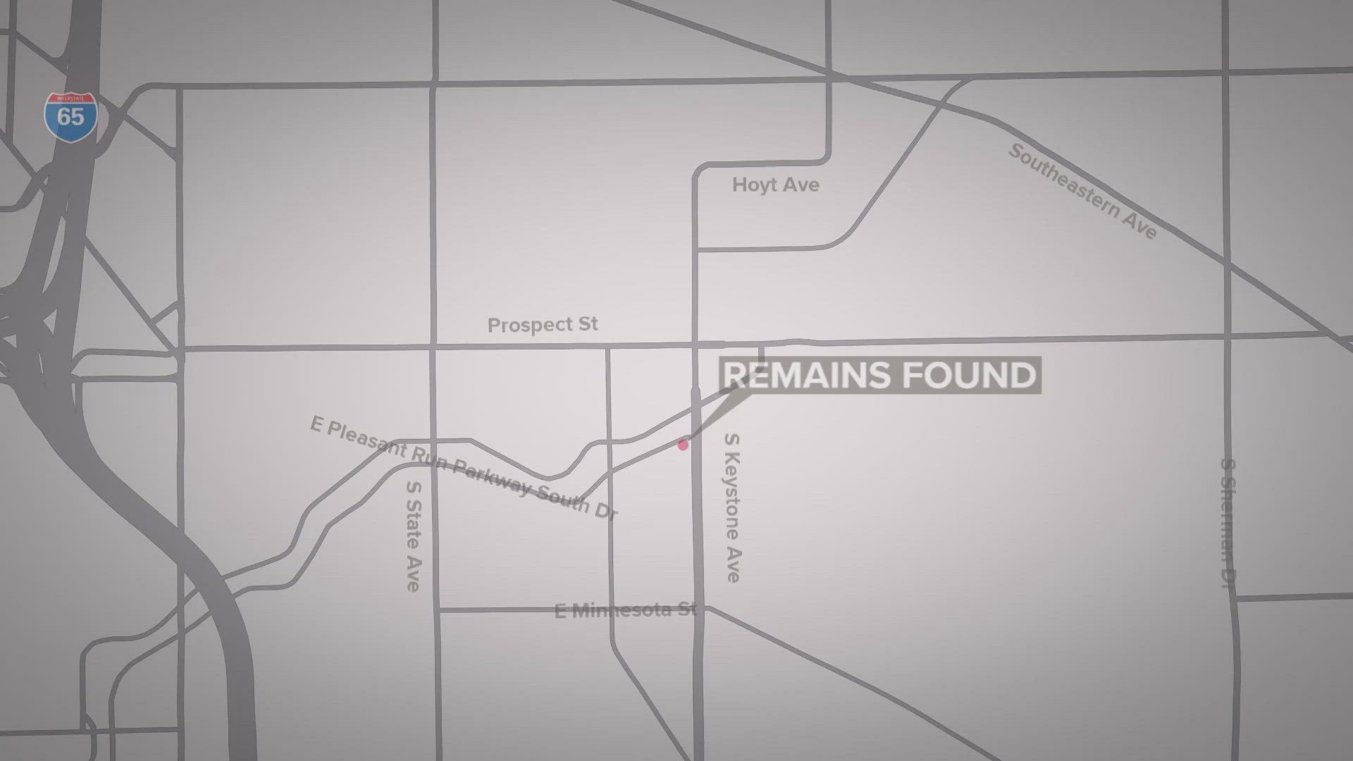 Officers found the woman's remains Sunday morning in the 1300 block of South Keystone Avenue, near Prospect Street.