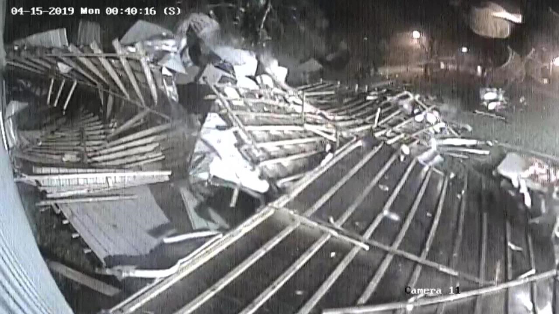 Roof blown off during Pennsylvania storm