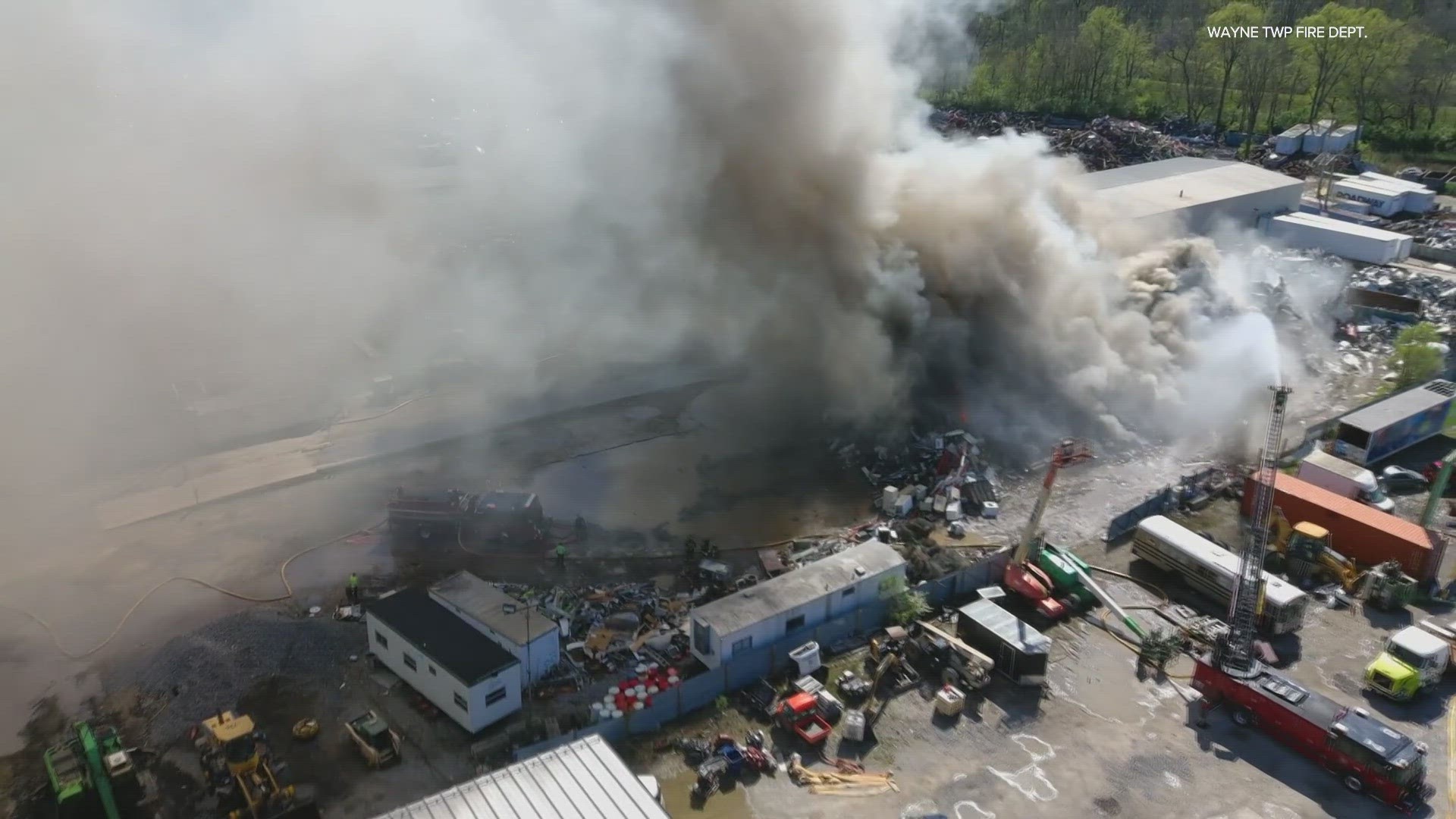 No injuries were reported and the fire remains under investigation. The fire broke out around 3:30 p.m. Saturday at Zore's Recycling.