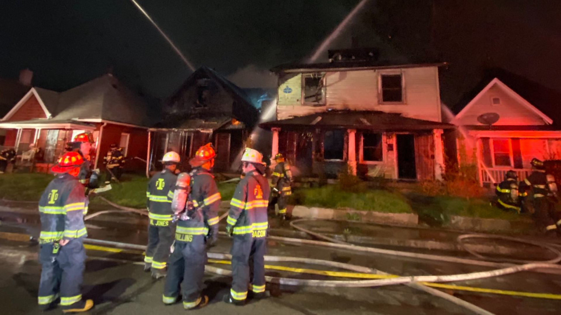 The fire started shortly before 5 a.m. in the 1200 block of West 29th Street, near Dr. Martin Luther King Jr. Street.