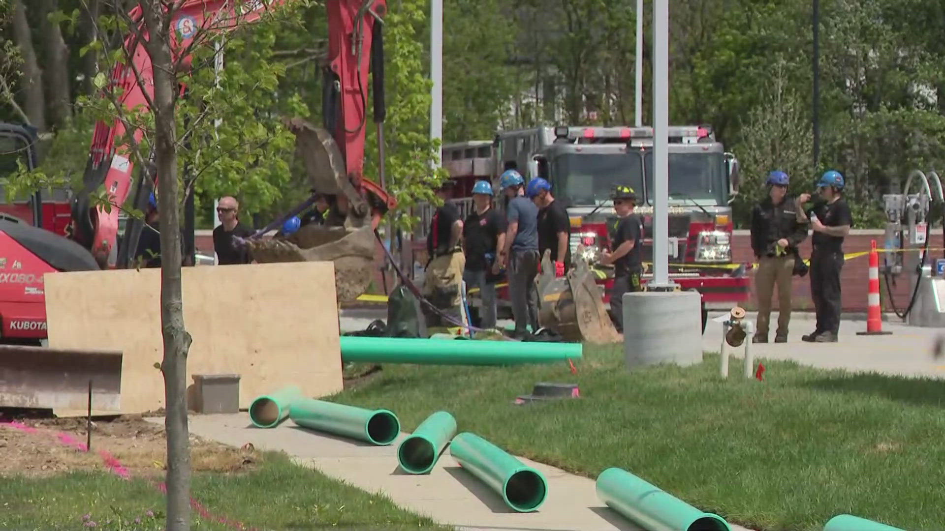 A spokesperson with the Noblesville Fire Department told 13News a 22-year-old contractor was installing water pipes when the collapse happened.