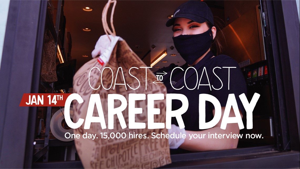Chipotle hiring 15,000 new employees as part of National Career Day