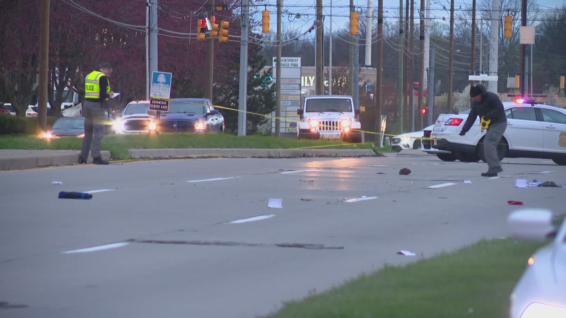 Around 5:45 a.m. April 3, officers responded to the intersection of West 86th Street and Zionsville Road for a report of a person down.