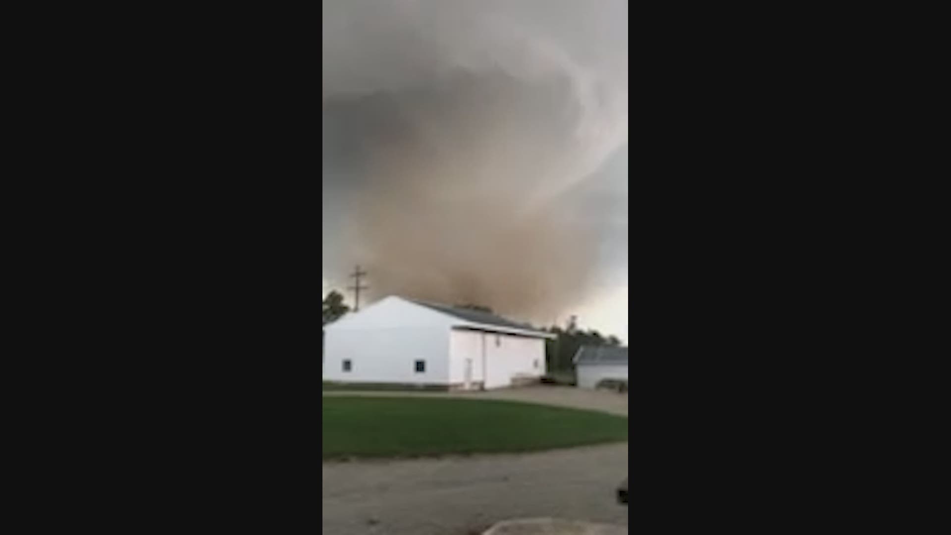 A deputy was responding as storms moved through Indiana on June 18, 2021 and got video of one of the tornados. Video courtesy: Jay County Sheriff's Office