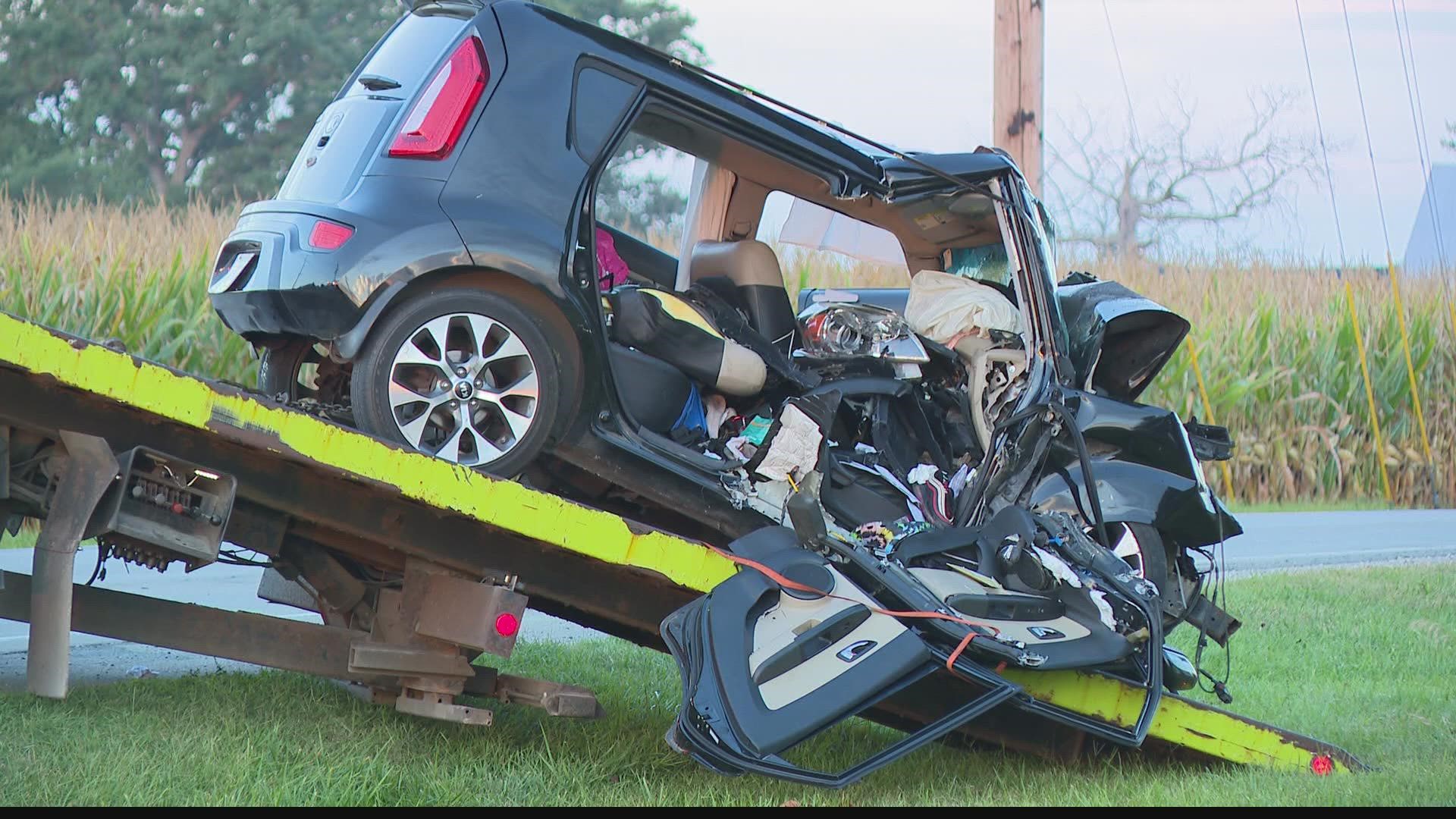 A 14-year-old boy was driving a car full of teenagers when he crashed into a tree in Boone County.