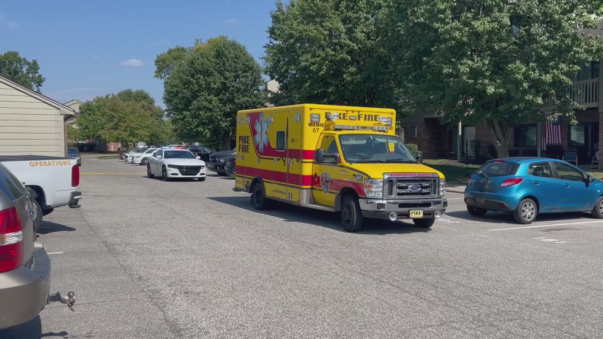 Officers responded to a report of a body in the water around 2 p.m. Tuesday in the 4300 block of Village Parkway Circle, near 46th Street and Eagle Creek Parkway.