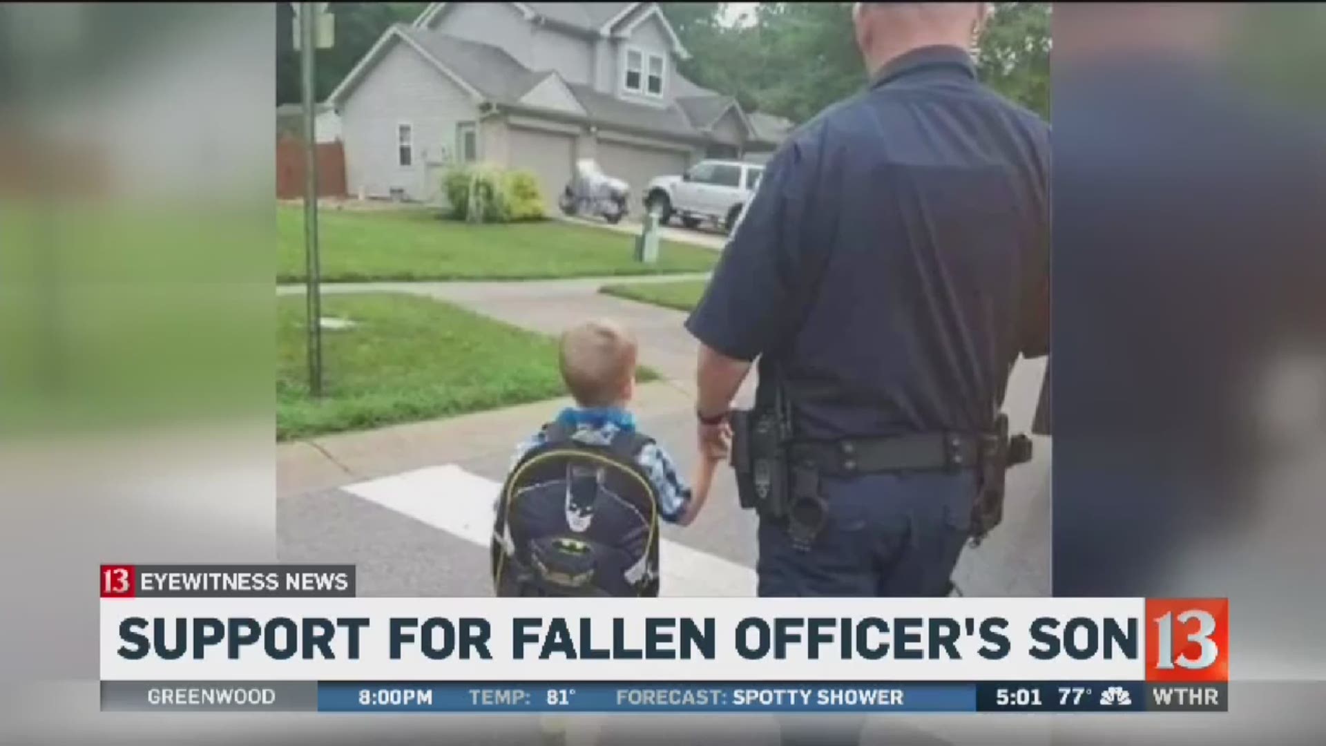 Support for fallen officer's son