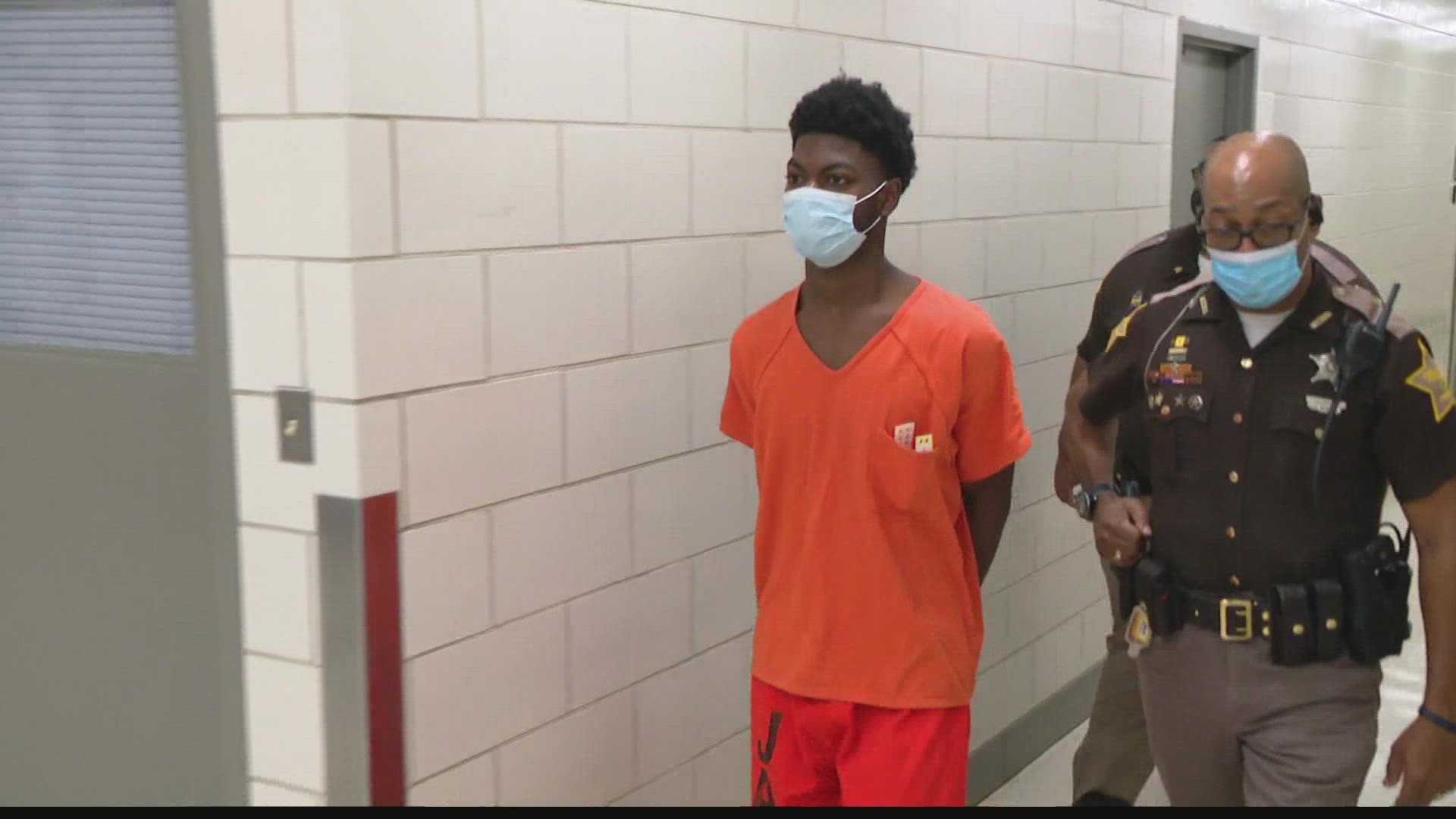 Wyatt Maxey, a North Central H.S. senior accused of stabbing a classmate during a fight, made his first court appearance Tuesday.