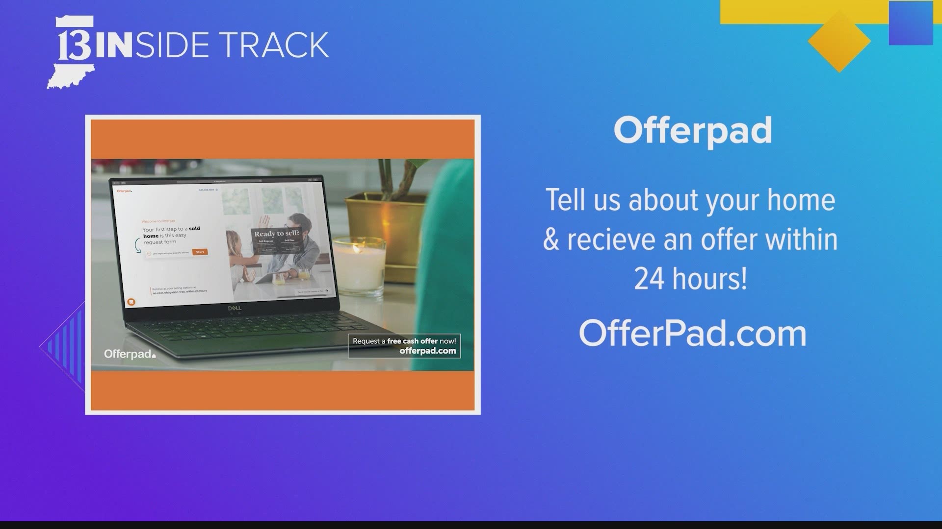 A seller submits information about their home and then, within 24 hours, Offerpad lines up a cash offer.