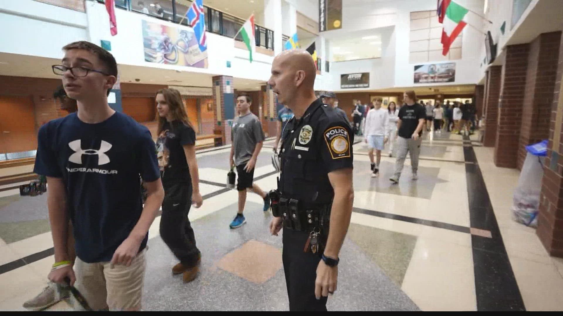 An Avon H.S. resource officer said he needs to be prepared for a number of roles, including the first line of defense in the case of a school shooting.