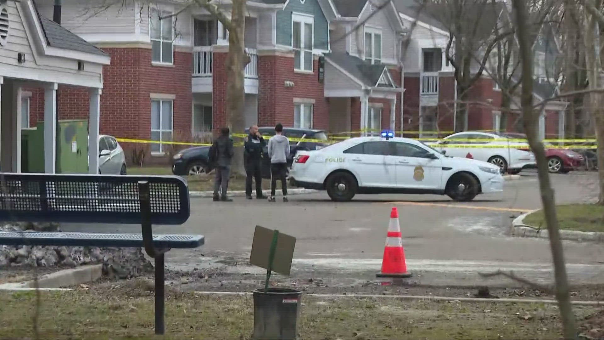 13News reporter Chase Houle reports from the scene where police are investigating after a person was shot and cars were crashed on Indy's northwest side Wednesday.