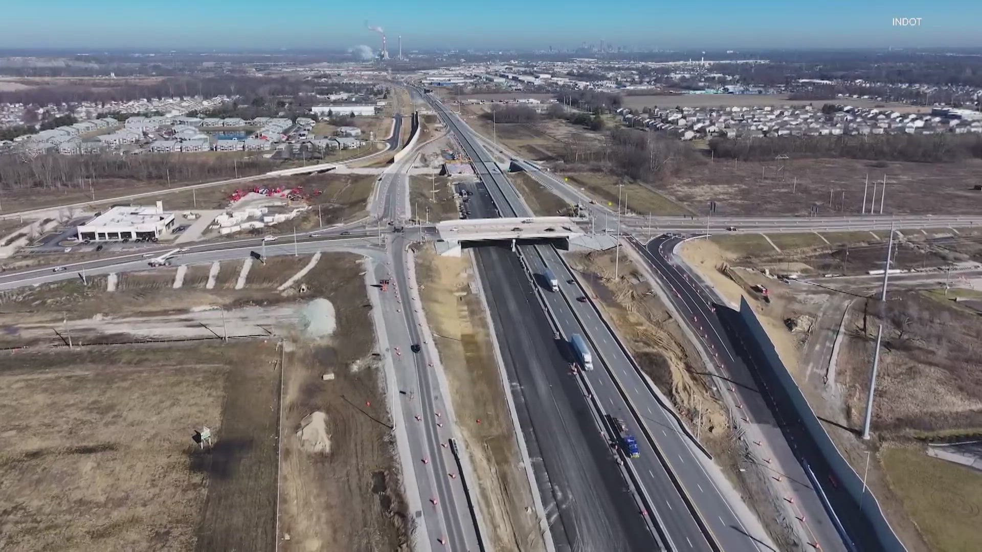 The interchange officially opened to traffic Tuesday.