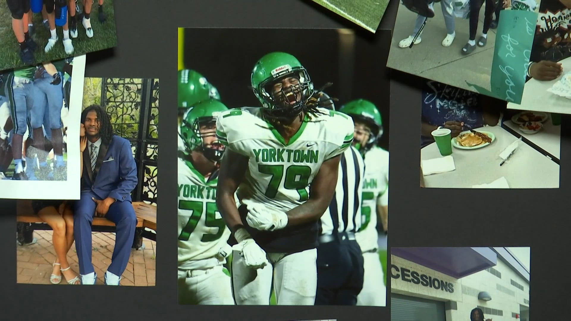 Yorktown high school senior night honors football player Chris Wilson