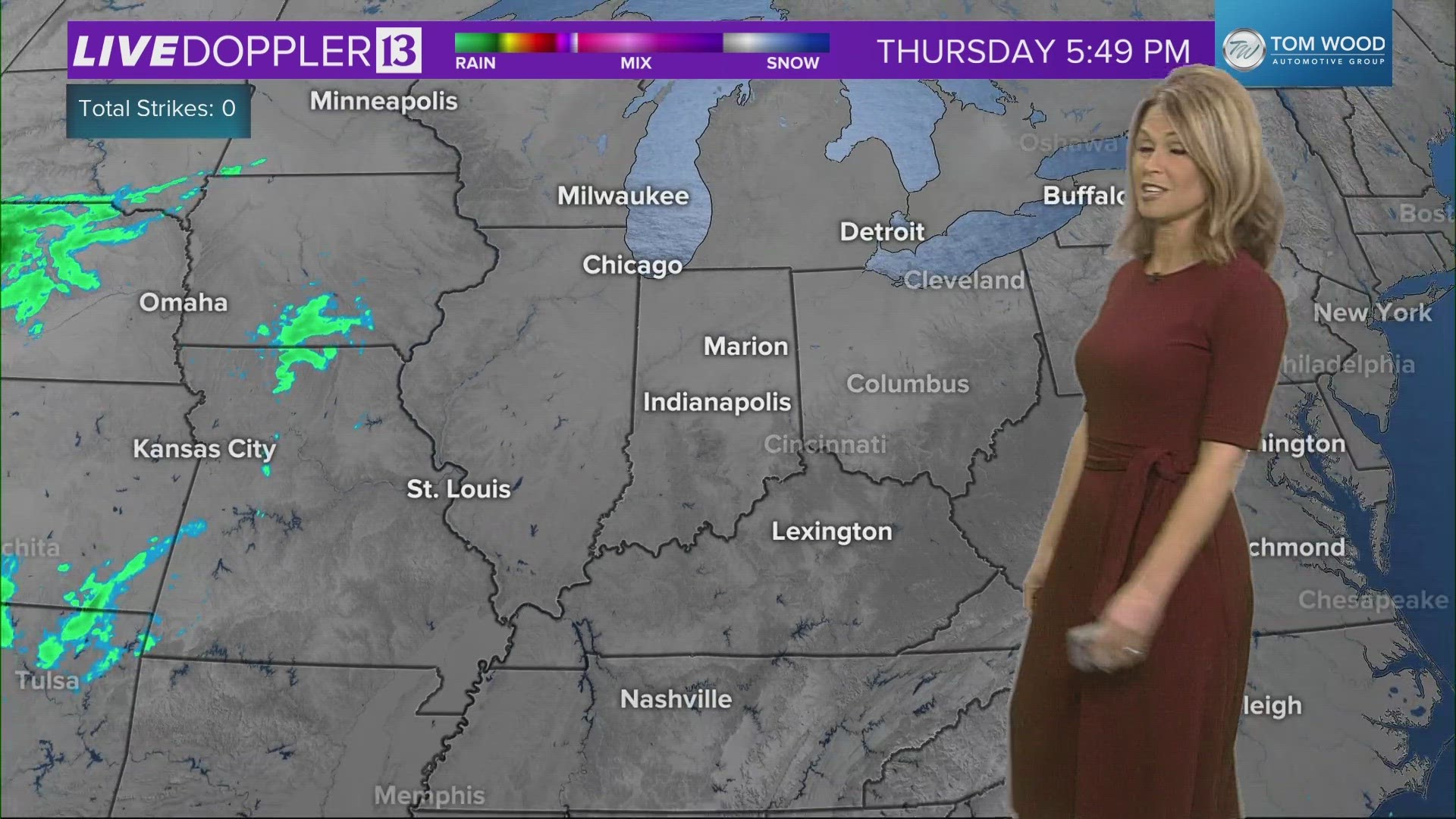 13News meteorologist Angela Buchman is tracking showers in central Indiana for Friday morning.