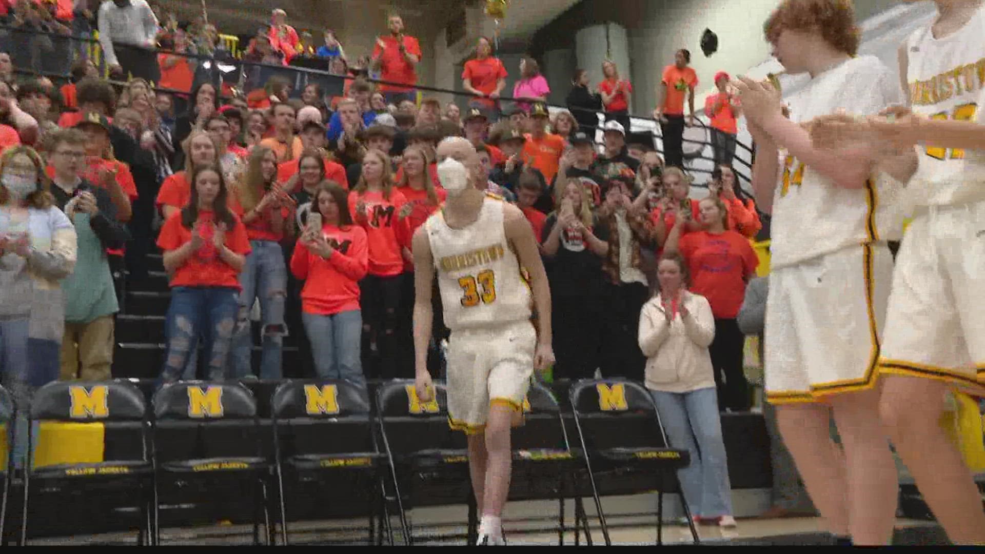 His cancer in remission, Batton was back on the court Friday for a very special homecoming.