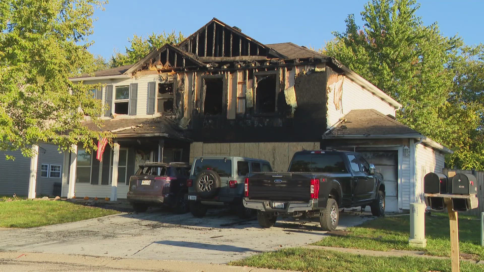 Overall, seven homes and one restaurant were burned, and two firefighters were slightly injured while battling the fires.