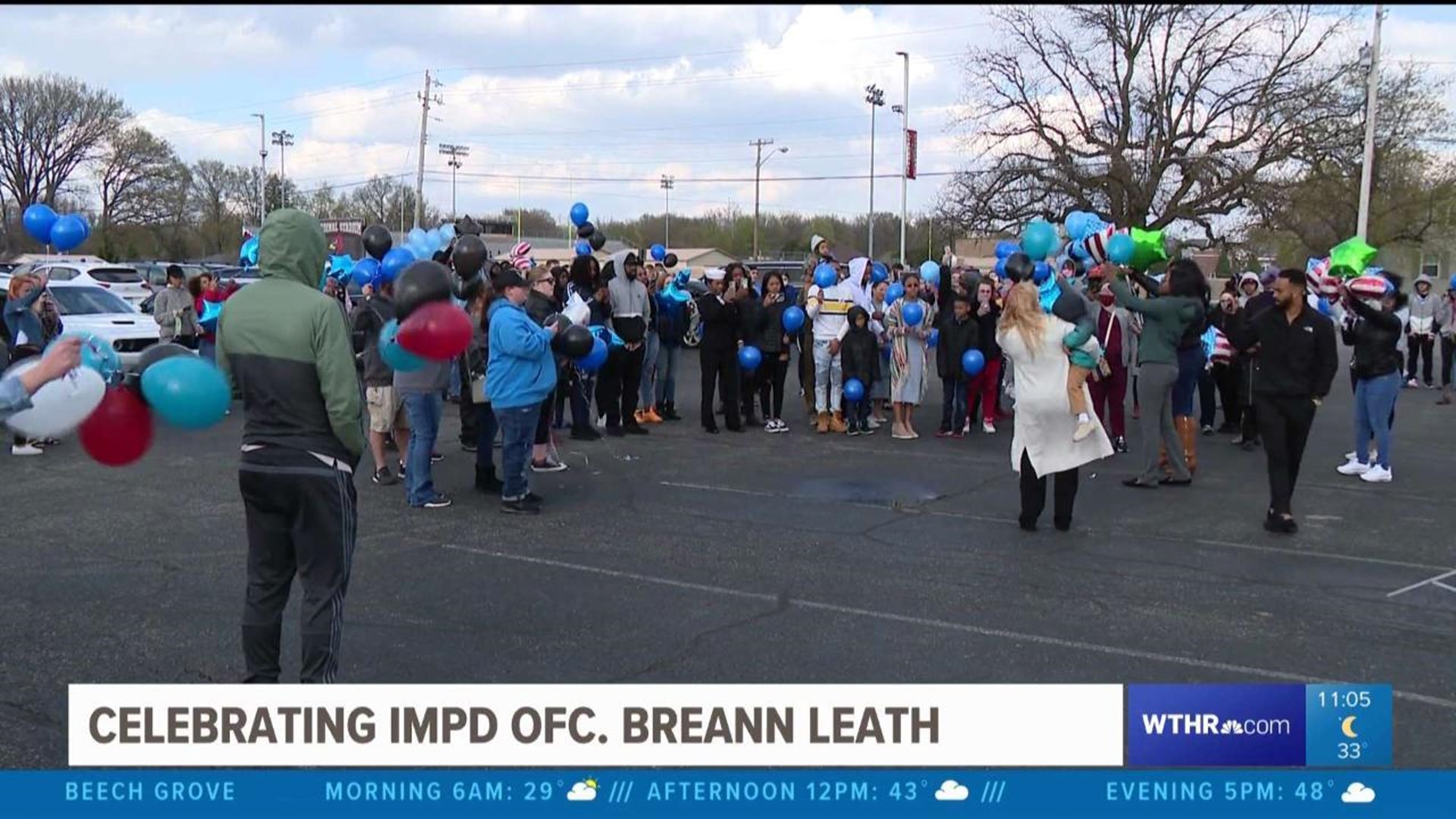 Balloons released in memory of Bre Leath