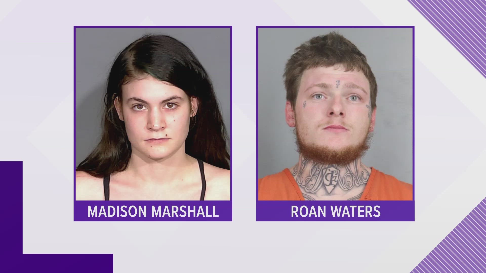 Madison Marshall, Oaklee's mother, faces charges of neglect. Roan Waters, her boyfriend, faces murder charges.