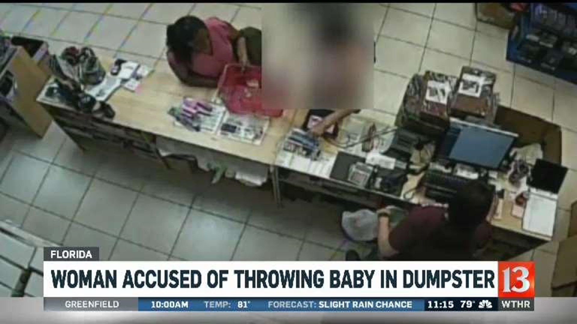 Woman who threw baby in dumpster caught on surveillance hours before birth