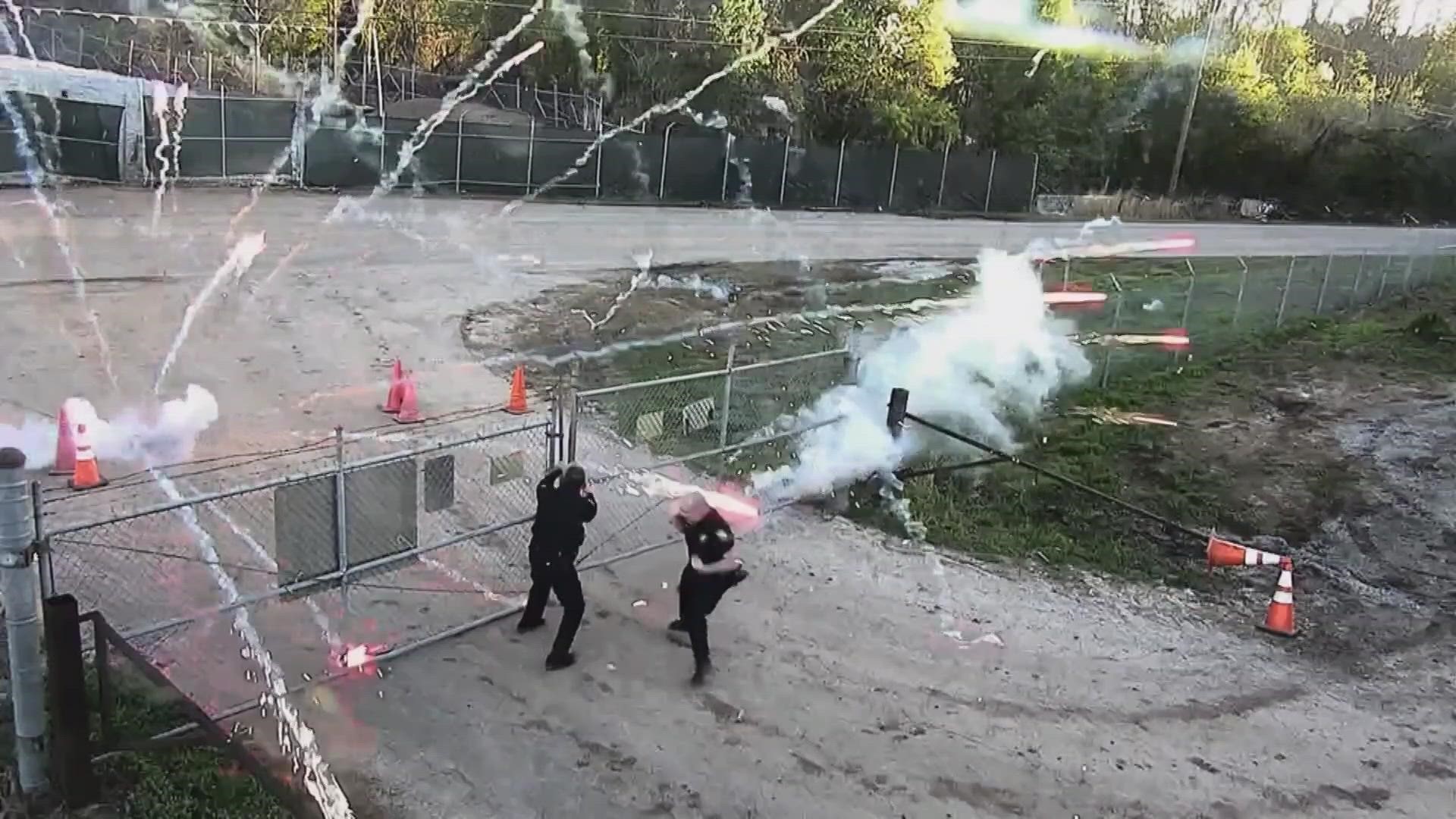 Protestors clashed with Georgia police at the site of a multi-million dollar training center opponents argue will destroy the city's forest and lead to over-policing