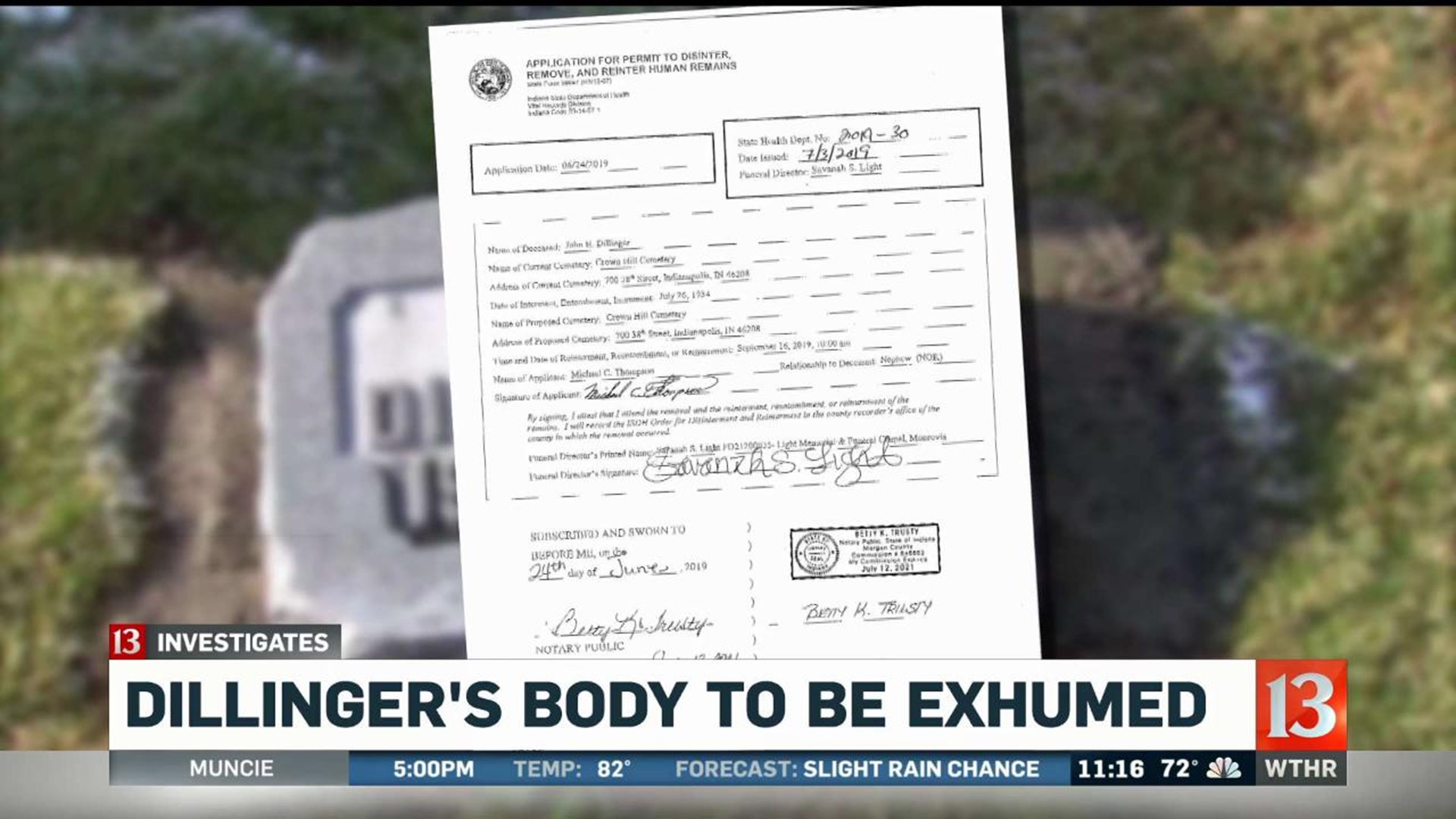 John Dillinger's Body to be Exhumed