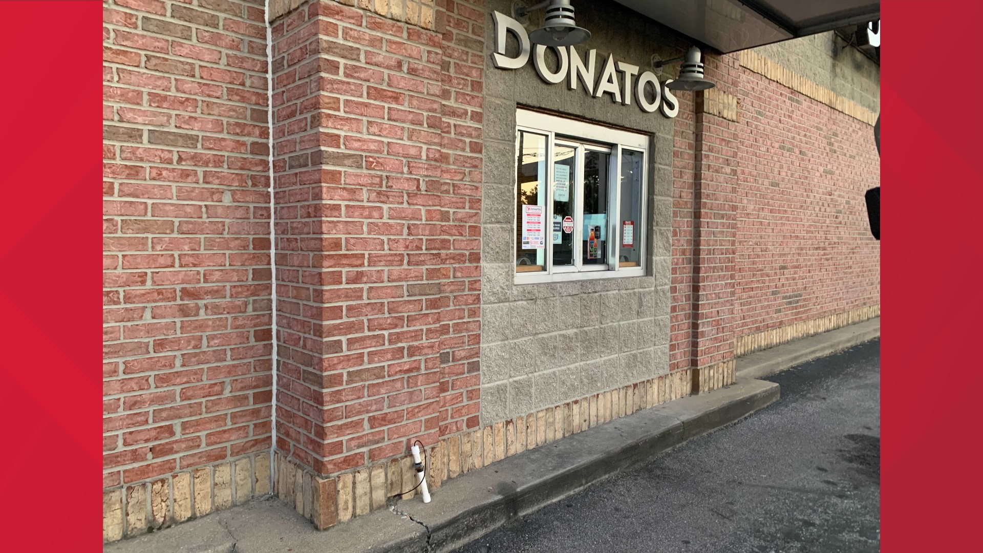 IMPD confirmed the "suspicious package" was a device found outside of the Donato's drive-thru window. There is no threat to the public.