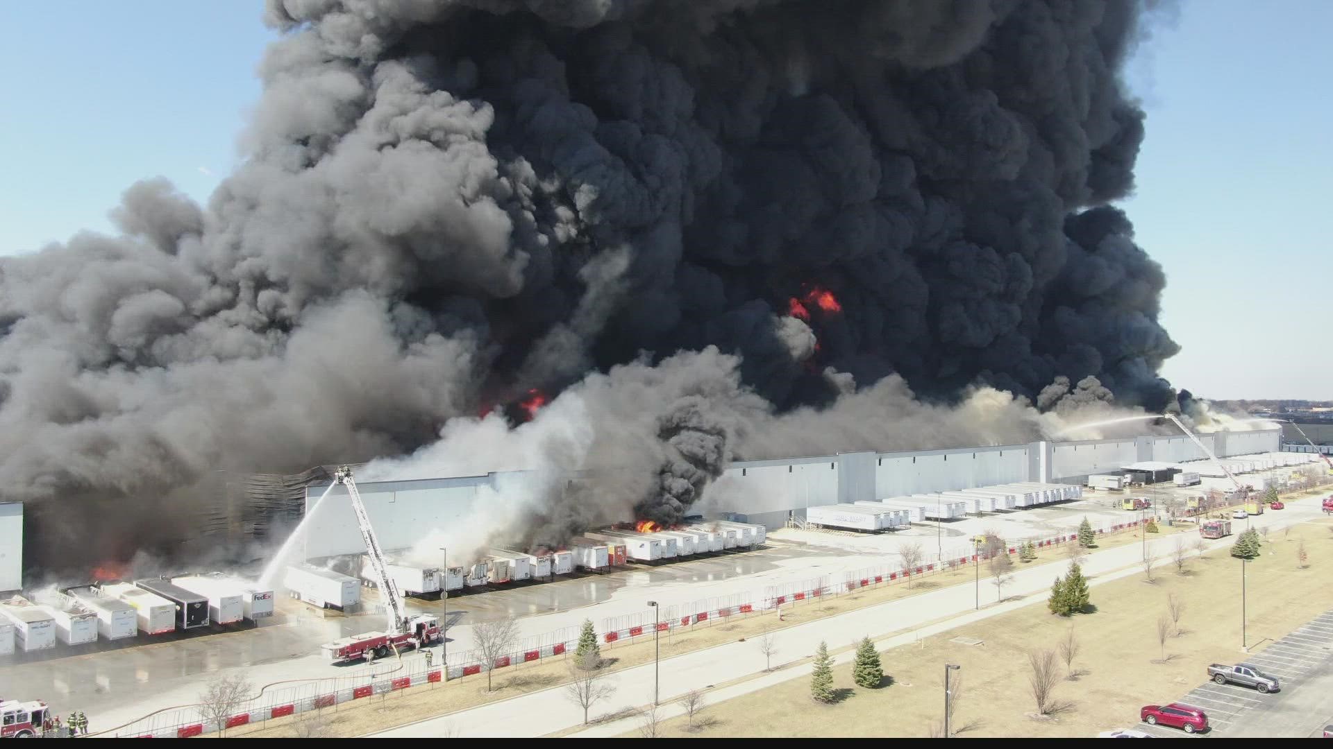 We have comprehensive team coverage of the fire that broke out at a Walmart Distribution Center in Plainfield. Here is what we know at this hour.