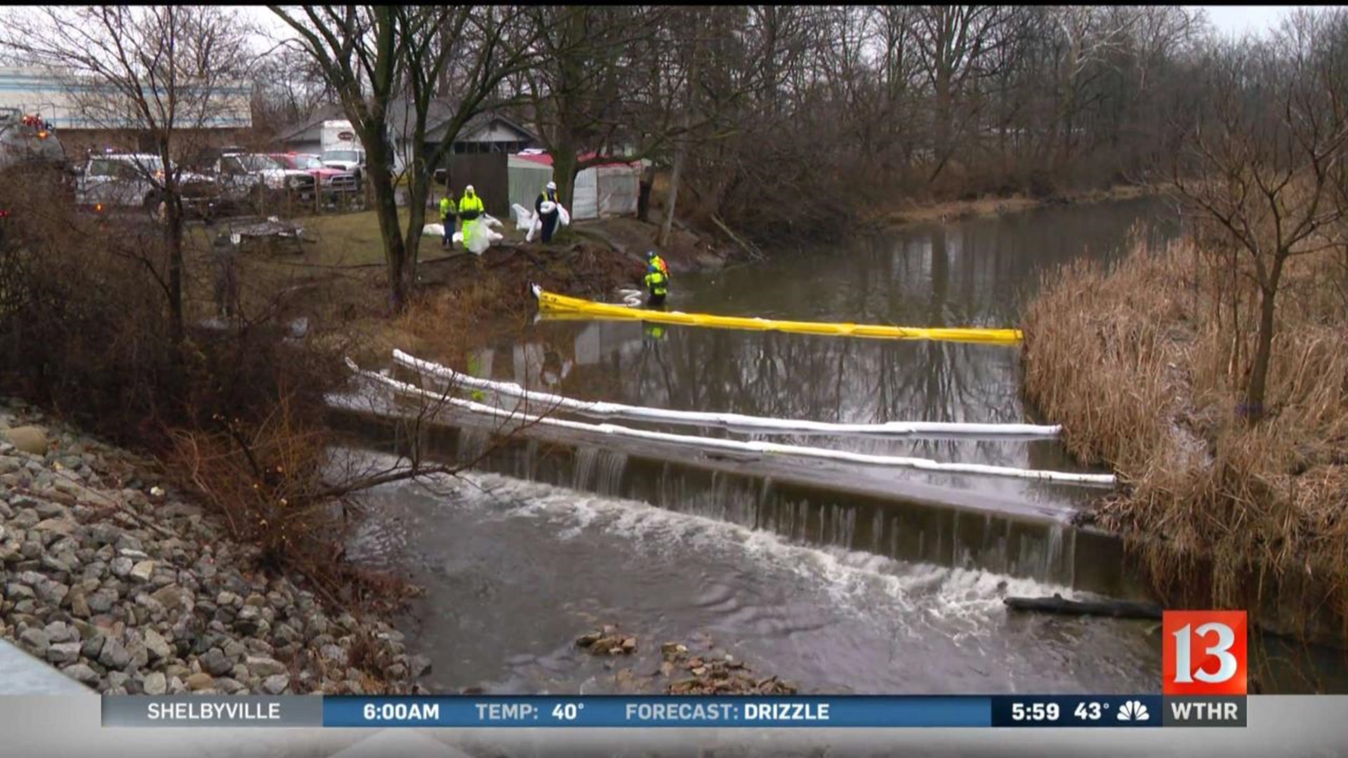 Tanker explosion fuel cleanup