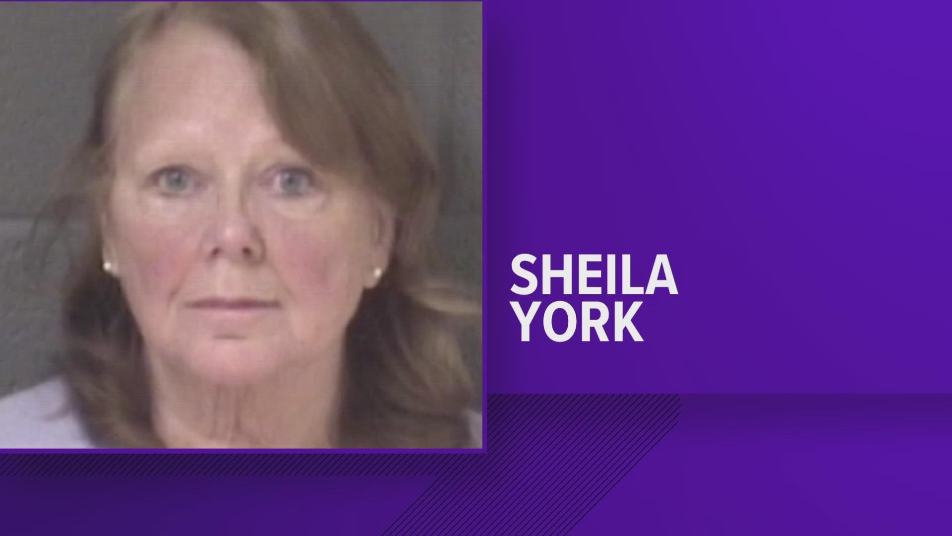 66-year-old Sheila York was being held at a jail in Asheville, North Carolina.