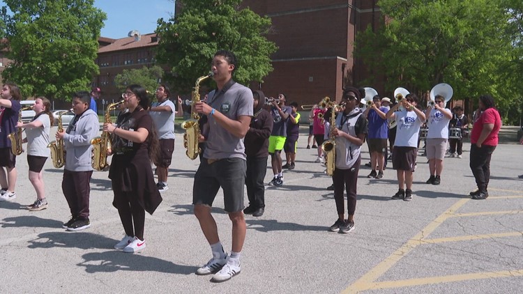 IPS All-City Marching Band prepares for AES 500 Festival Parade