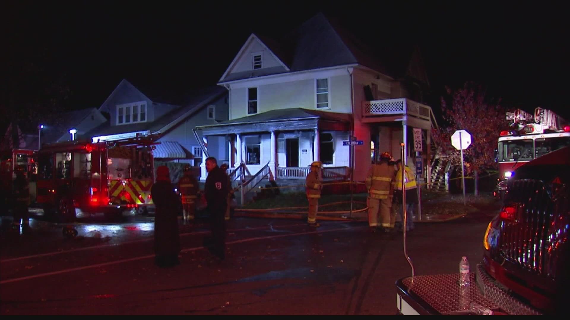 An investigation determined that the fire was intentionally set.