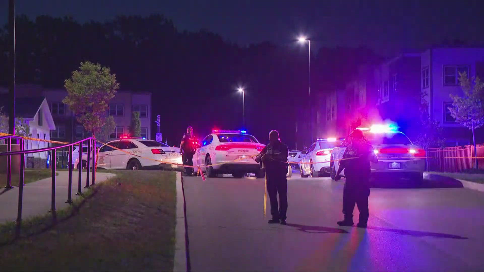 An IMPD officer confirmed they found one person who had been shot and another with a graze wound on the scene.