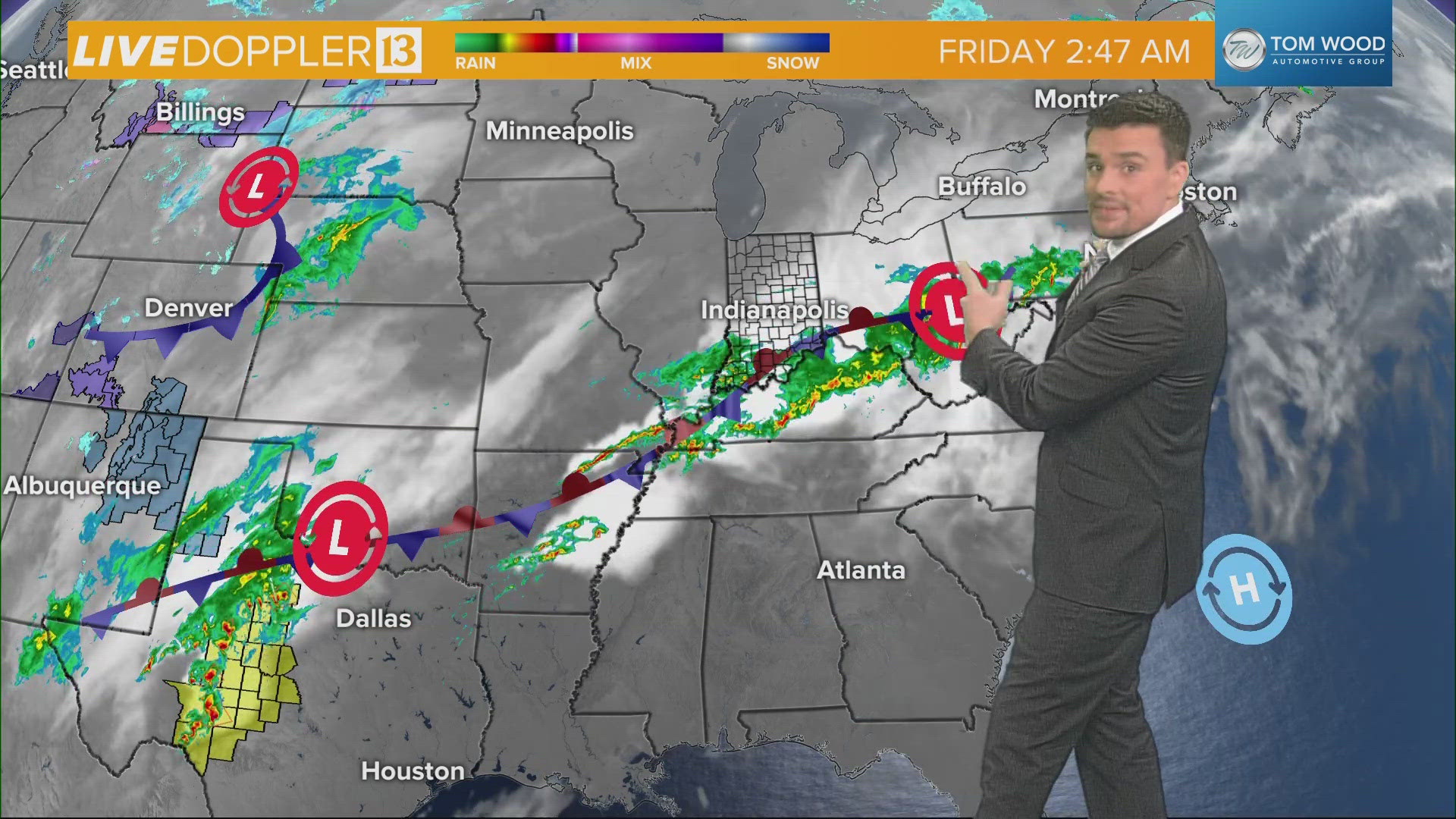 Stationary front becoming a highway for rain and storms Friday | Severe ...