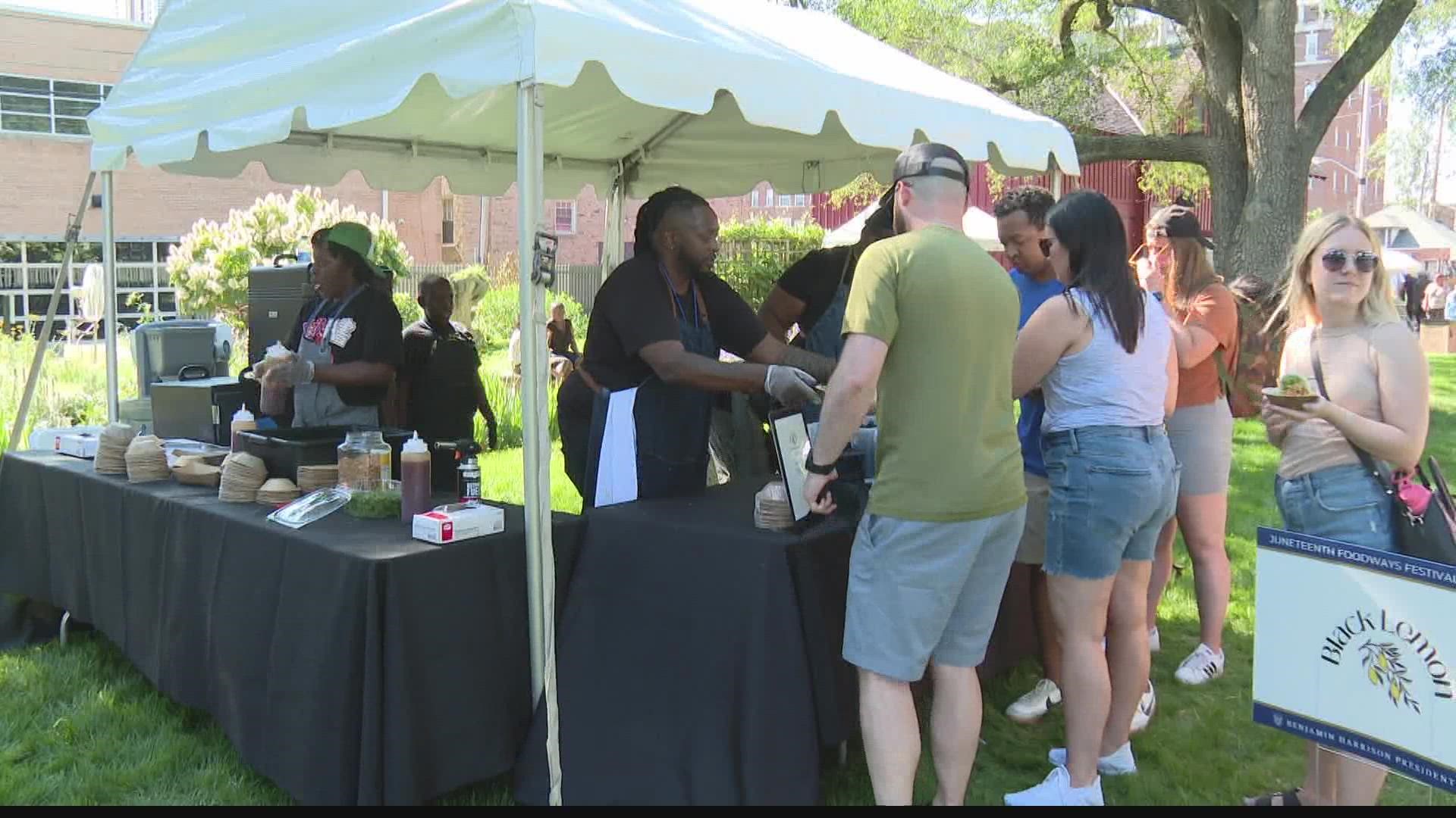 The festival featured more than 20 black-owned restaurants, vendors, and caterers.