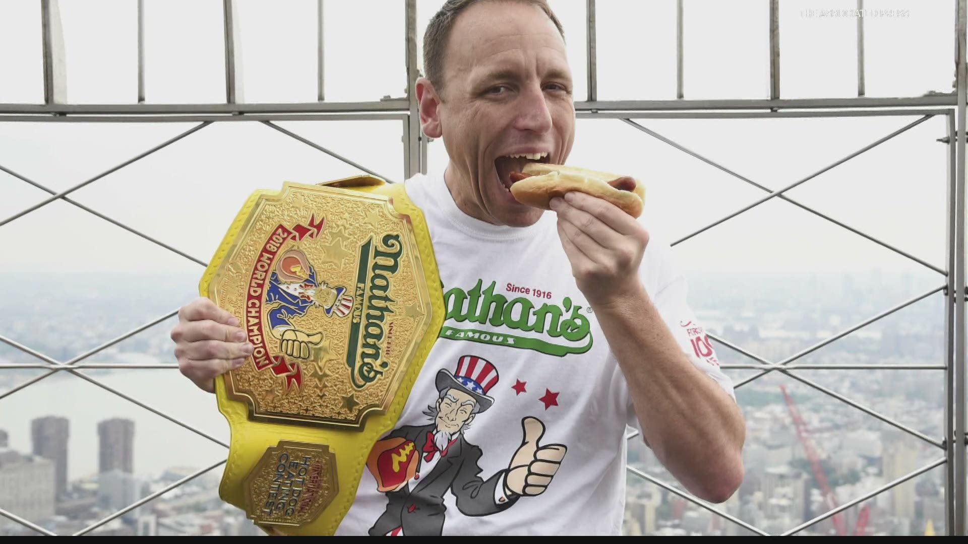 It's been less than two weeks since Joey Chestnut won another Nathan’s Hot Dog Eating Contest, and now he's settled into his new home of Westfield, IN.