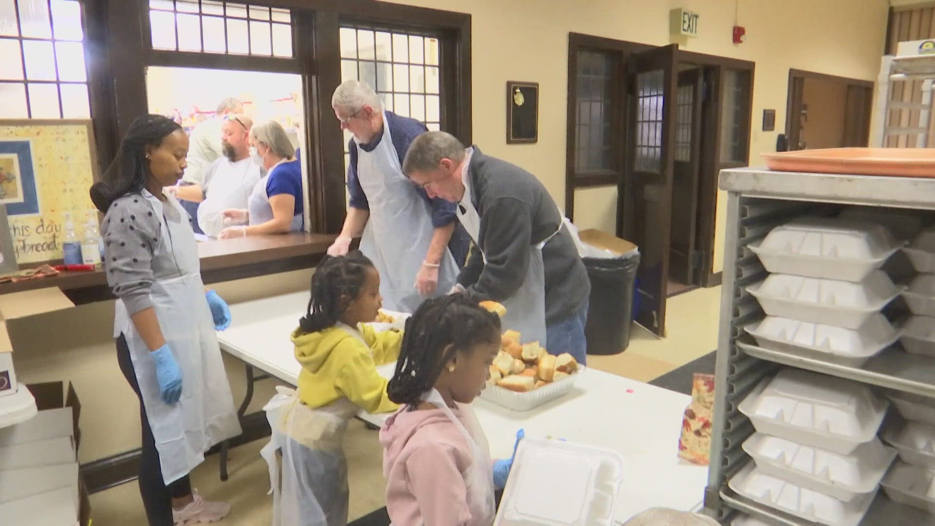 Volunteers have been working hard all week accepting donations that will be delivered to Hoosiers who need a hot meal tomorrow.