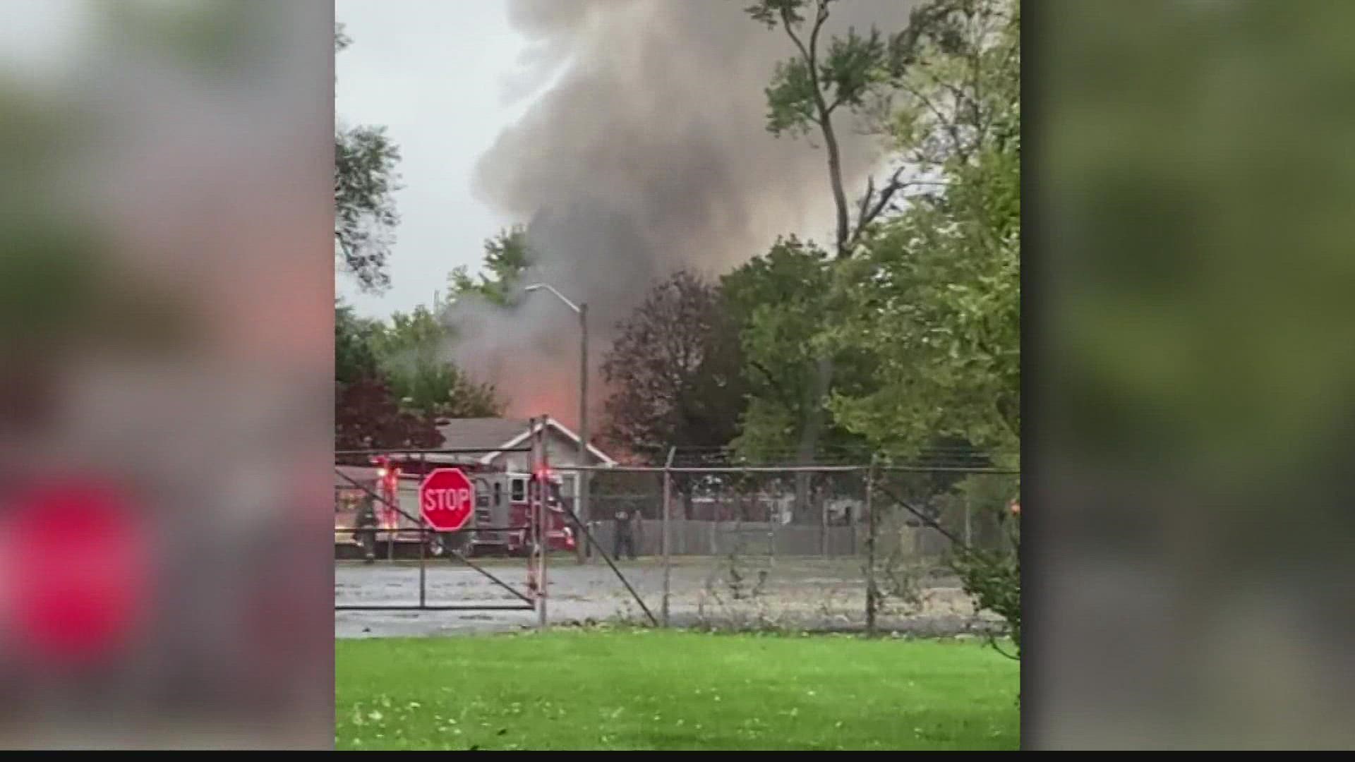 It happened Friday morning near West Michigan Street & Holt Road.