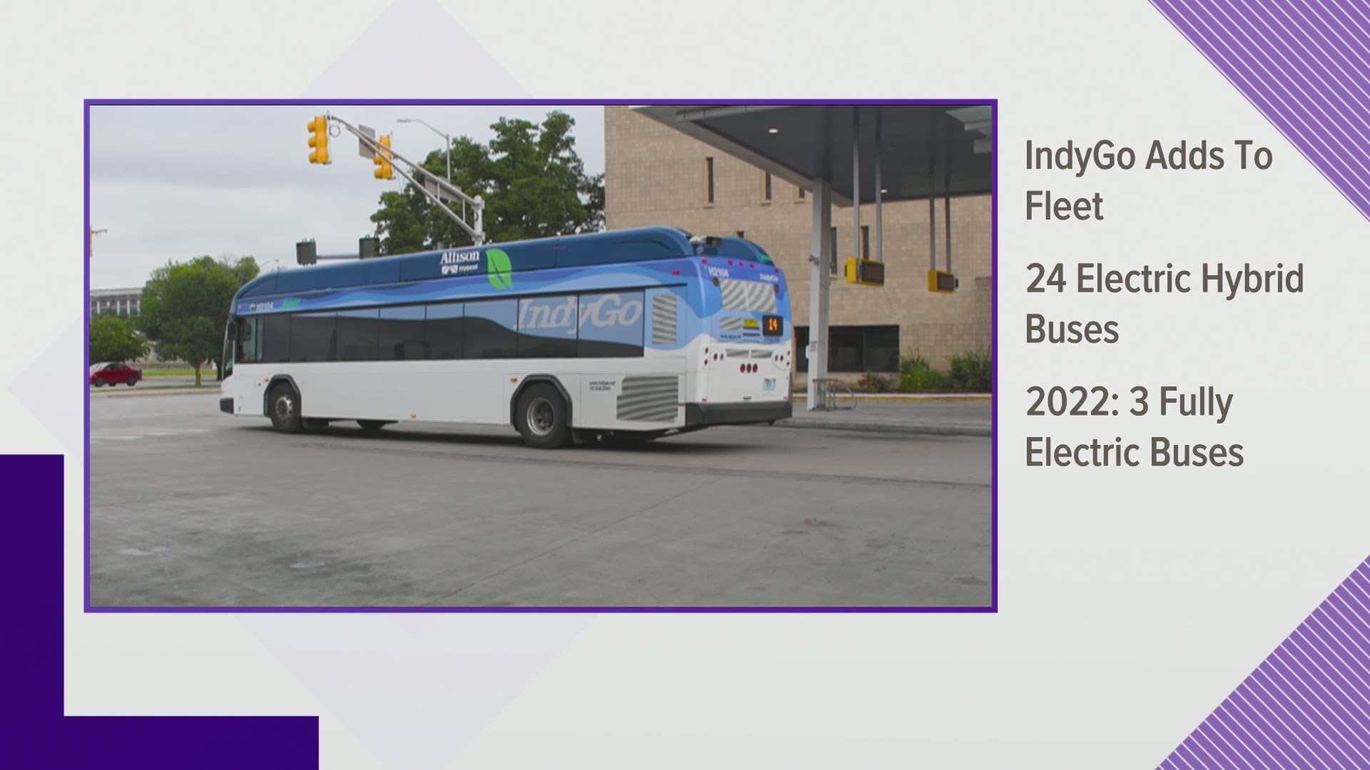 Twenty-four electric-hybrid buses have been added to the IndyGo fleet.